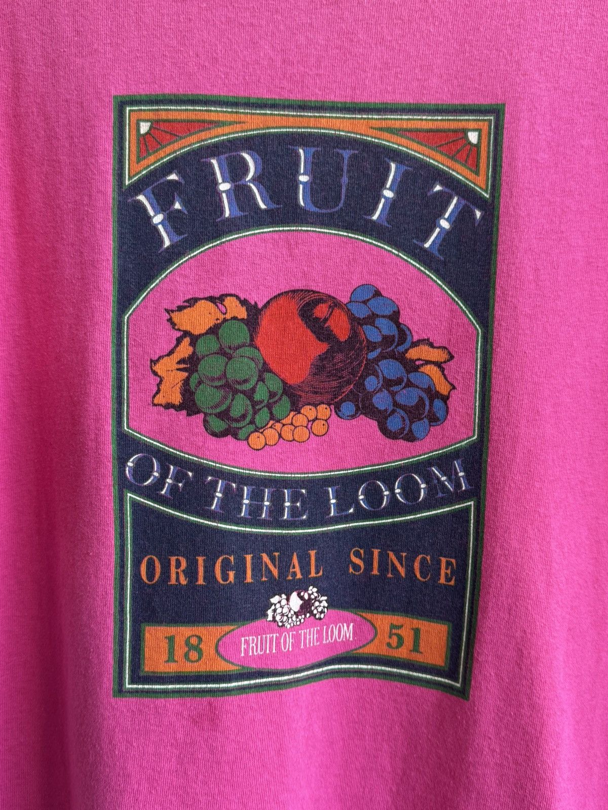 Fruit Of The Loom Vintage Fruit Of The Loom Pink T-shirt Size US L / EU 52-54 / 3 - 2 Thumbnail