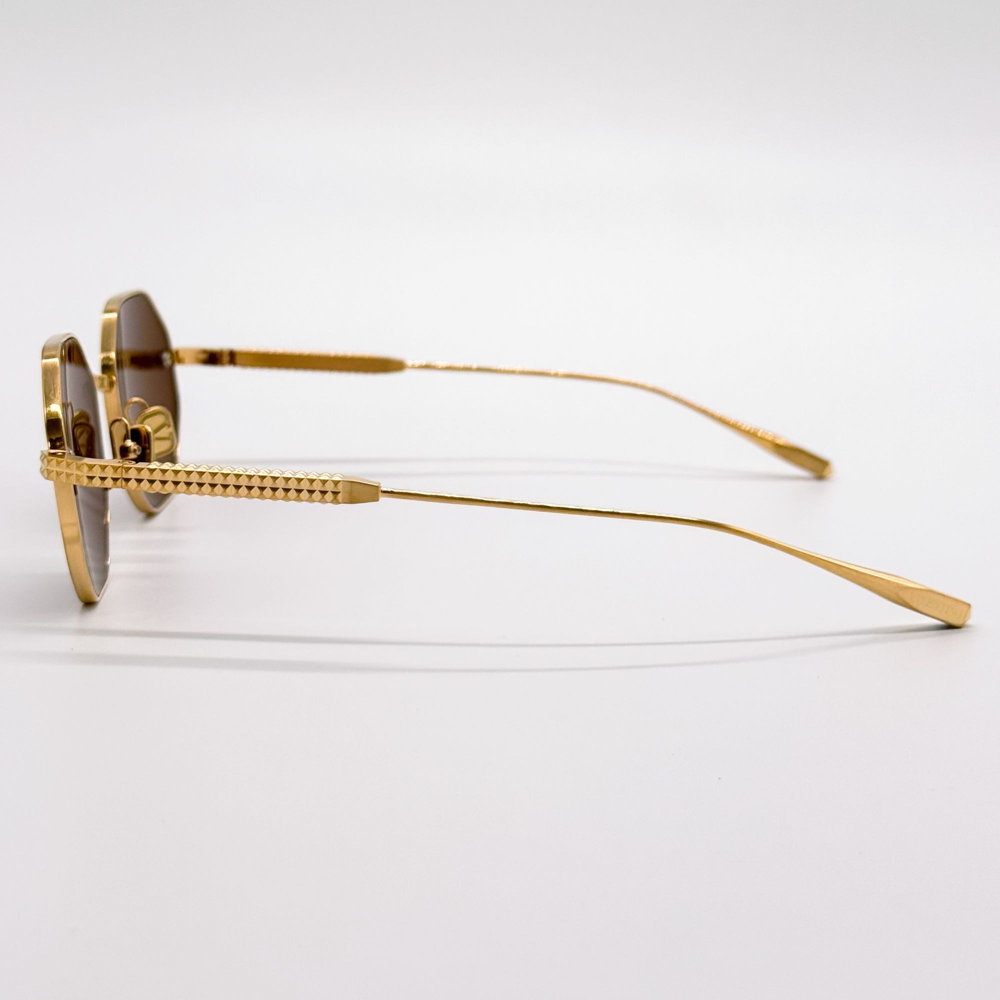 Valentino NEW VALENTINO SUNGLASSES VLS-122C GOLD/BROWN WOMEN VALENTINO Size ONE SIZE - 7 Thumbnail