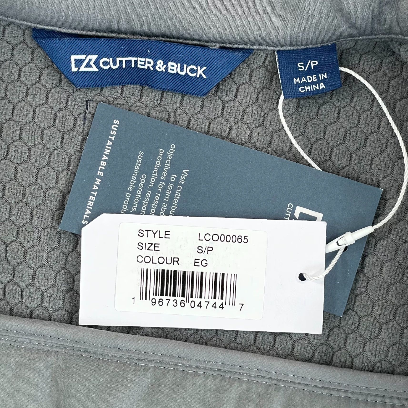 Cutter & Buck Cutter & Buck Evoke Hybrid Vest Men Small Grey Full Zip DWR NWT 50 Size US S / EU 44-46 / 1 - 2 Thumbnail