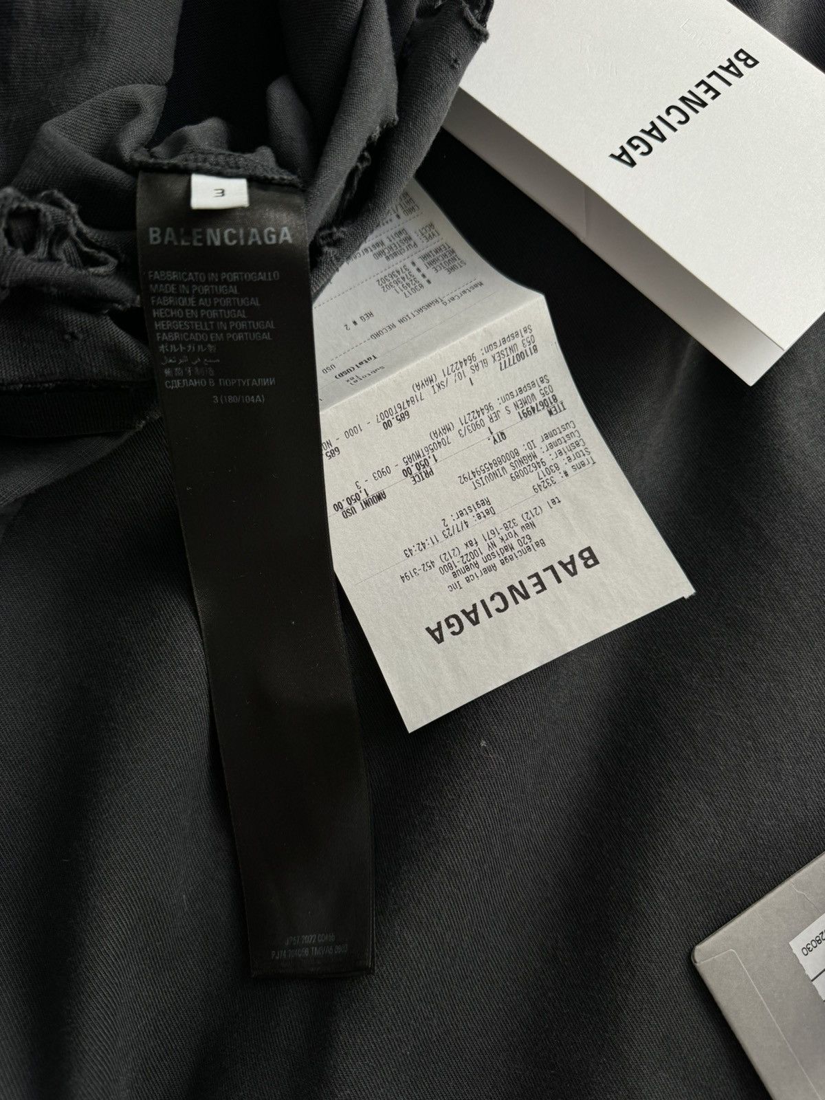 Balenciaga Balenciaga 3B Sports Icon Repaired T-Shirt Size US XL / EU 56 / 4 - 16 Thumbnail