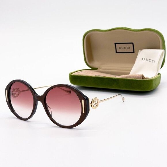 Gucci NEW GUCCI SUNGLASSES GG1202S 004 GOLD/BLACK WOMEN EYEWEA Size ONE SIZE - 2 Thumbnail