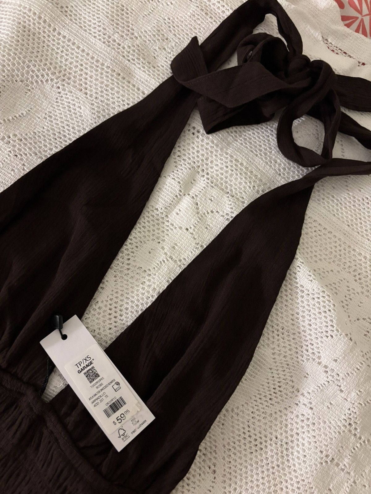 Garage Garage Halter Smocked Romper Dress – Brand New With Tag (XS) Size XS / US 0-2 / IT 36-38 - 4 Thumbnail