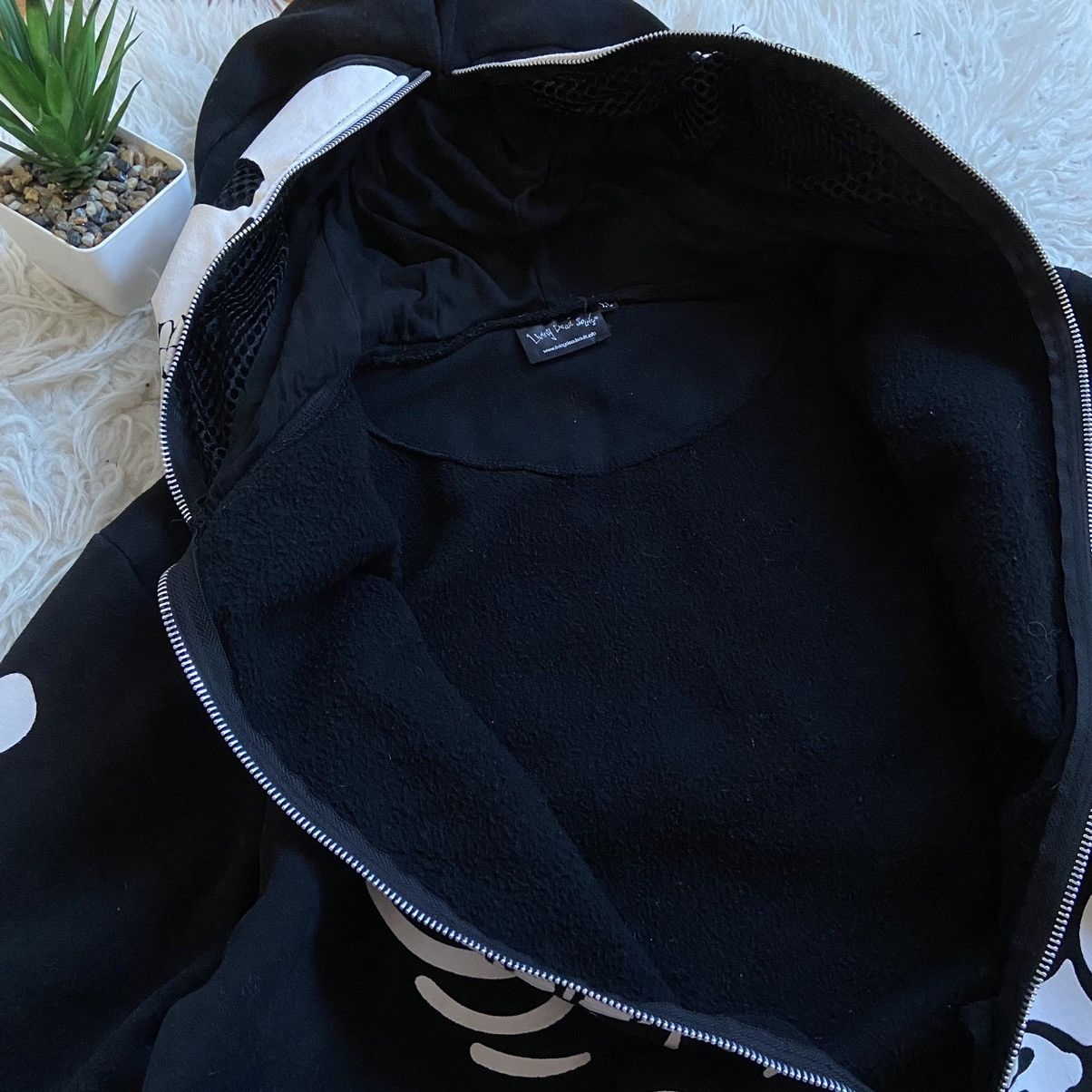 Japanese Brand 📌 Vintage Living Dead Souls Skeleton Full Zip Hoodie Size US XL / EU 56 / 4 - 9 Thumbnail