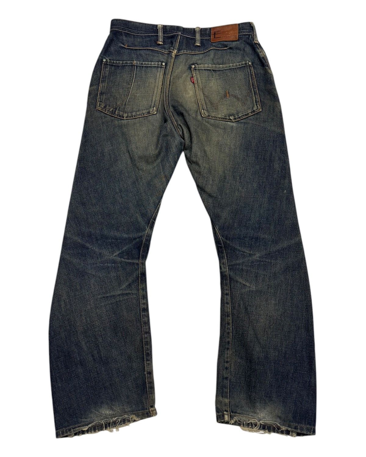 Edwin 🔥BAGGY EDWIN FUNCTION THRASHED DISTRESSED DENIM JEAN Size US 32 / EU 48 - 2 Thumbnail