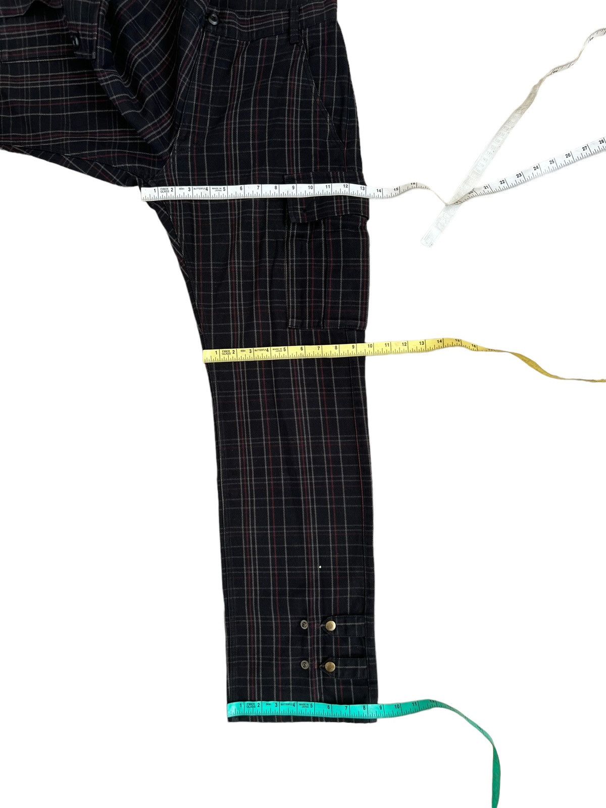 PPFM Vintage PPFM Checks Adjustable Hem Cargo Trouser Pant Size US 30 / EU 46 - 4 Thumbnail