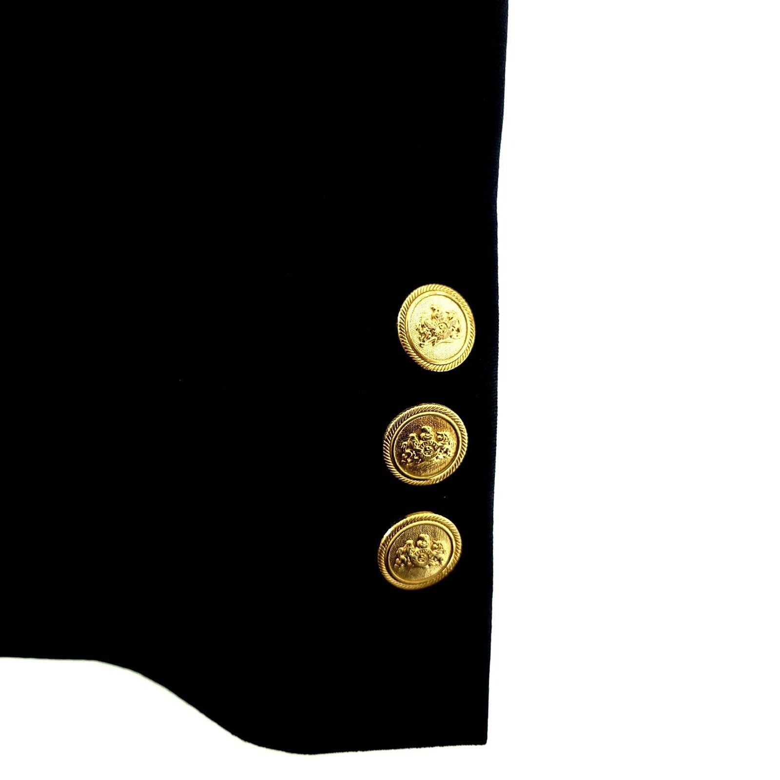Stafford DAMAGED Stafford Worsted Wool 2 Gold Button Blazer 44L Blue Size 44L - 3 Thumbnail