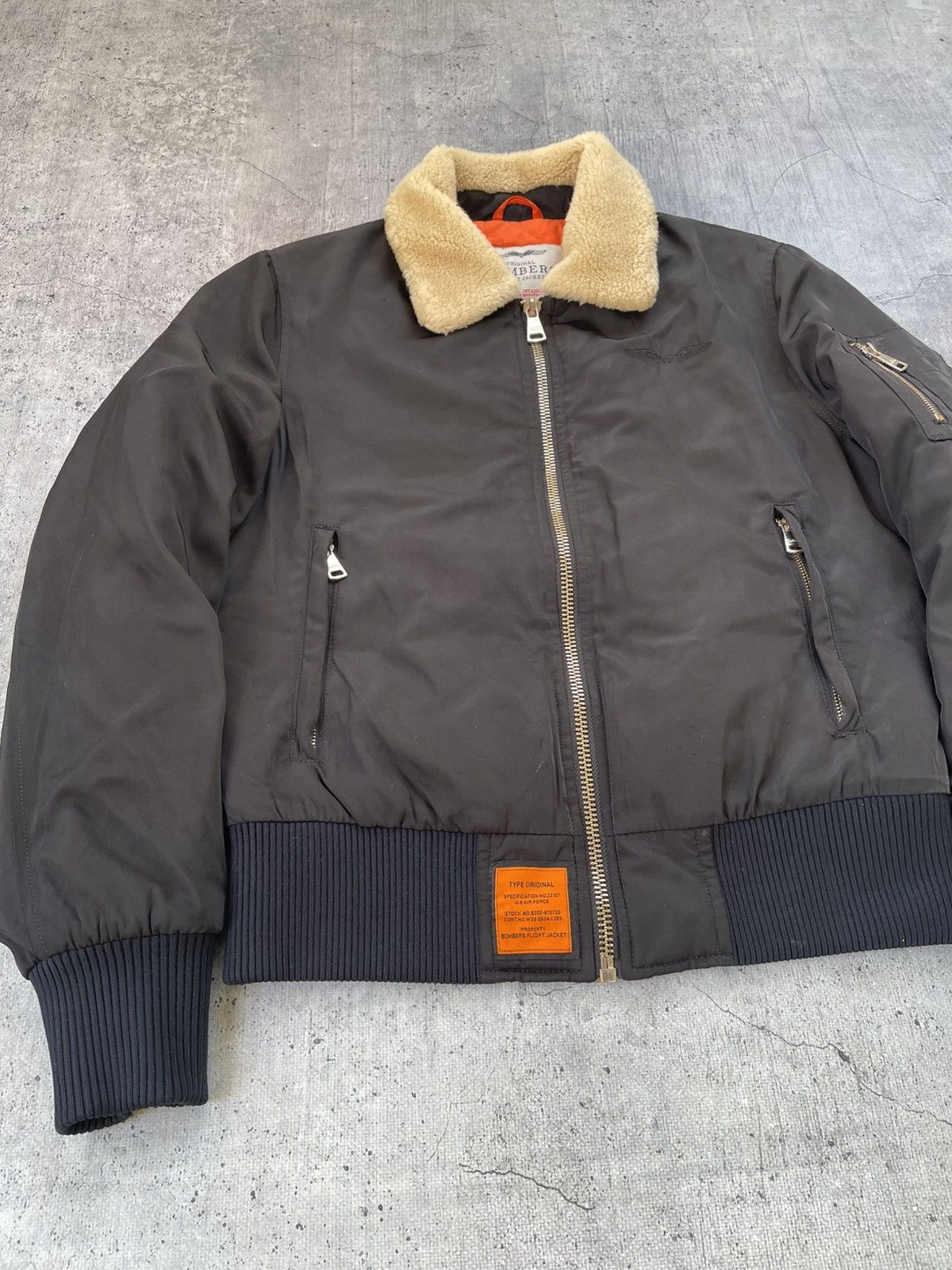 Other Bombers Original Flight Hooded Mens Jacket Size S Black Size US S / EU 44-46 / 1 - 2 Thumbnail