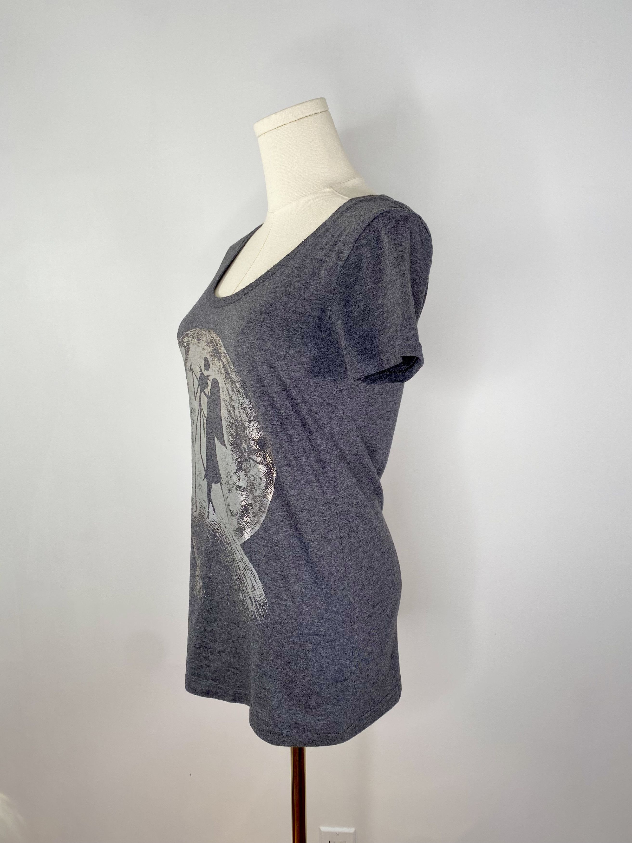 Disney Nightmare Before Christmas, Tim Burton - Gray Graphic Shirt Size S / US 4 / IT 40 - 3 Thumbnail