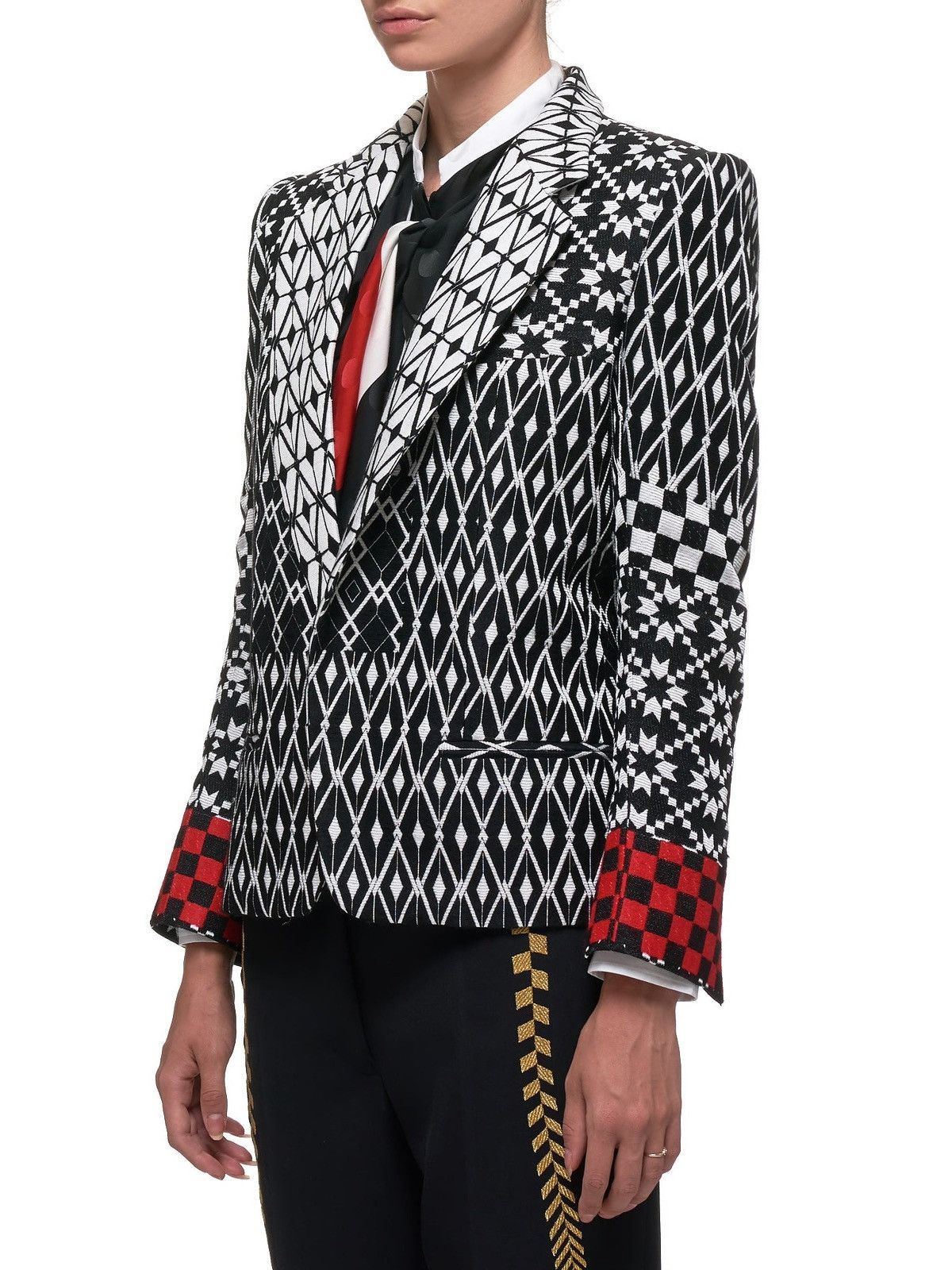 Haider Ackermann Last Size Haider Ackermann Embroidered Pattern Mix Blazer Size XS / US 0-2 / IT 36-38 - 2 Thumbnail