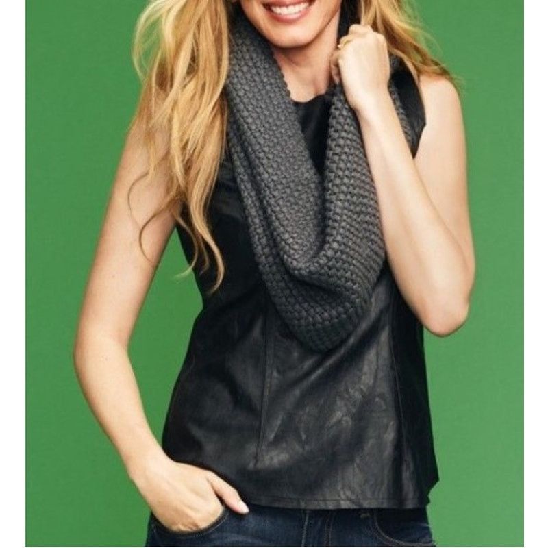 Anthropologie CAbi Black Vegan Leather Shell Top Vest Size 2 Size XS / US 0-2 / IT 36-38 - 8 Thumbnail