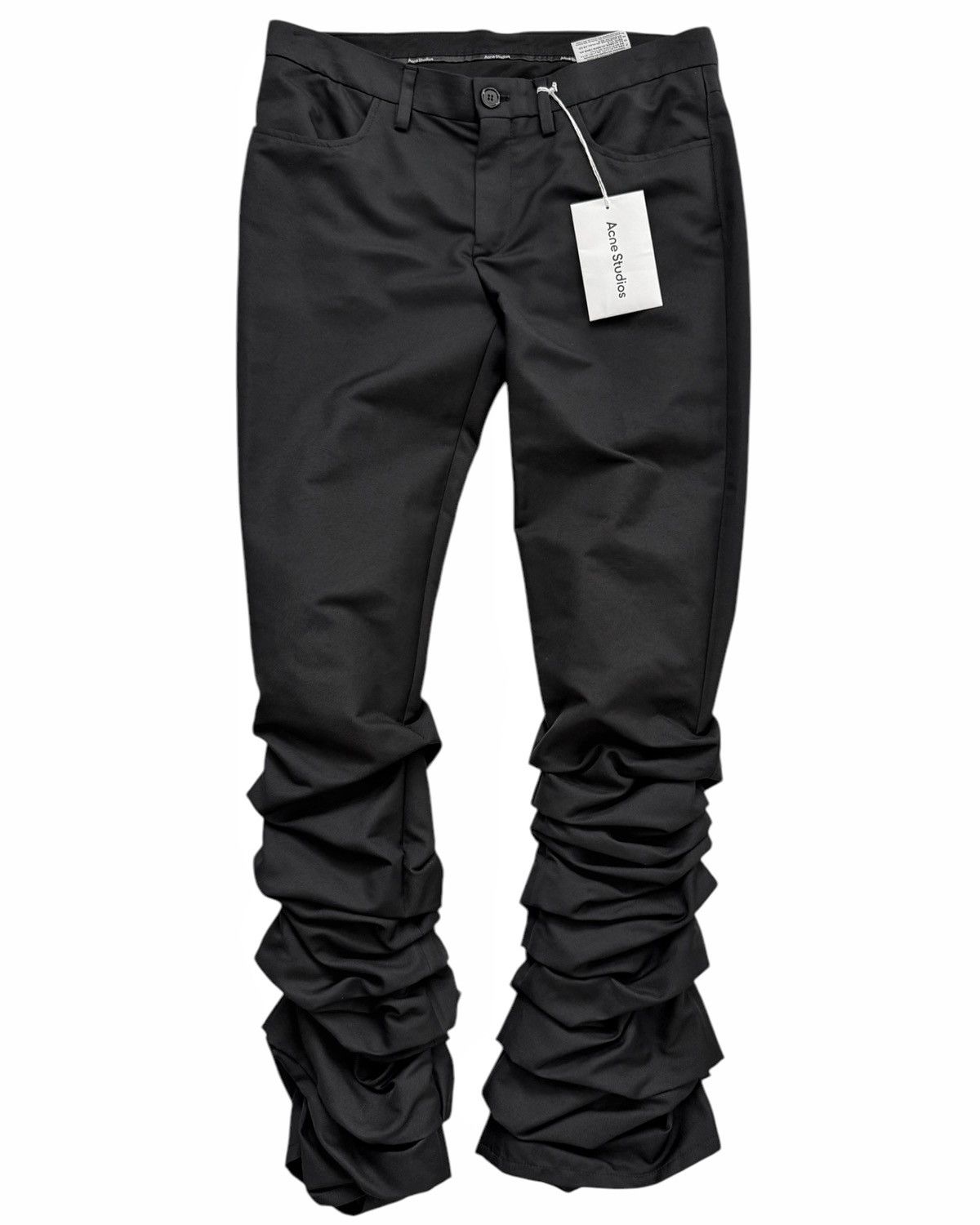 Acne Studios Ruffle Stacks Black Trouser Size US 32 / EU 48 - 3 Thumbnail