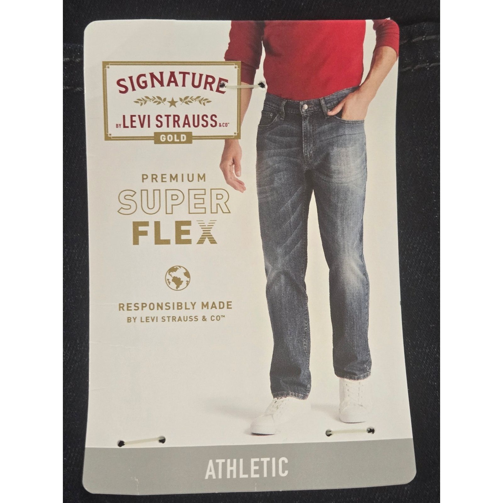 Other Signature by Levi Gold Label Athletic Fit Jeans 38X32 NWTS Size US 38 / EU 54 - 4 Thumbnail