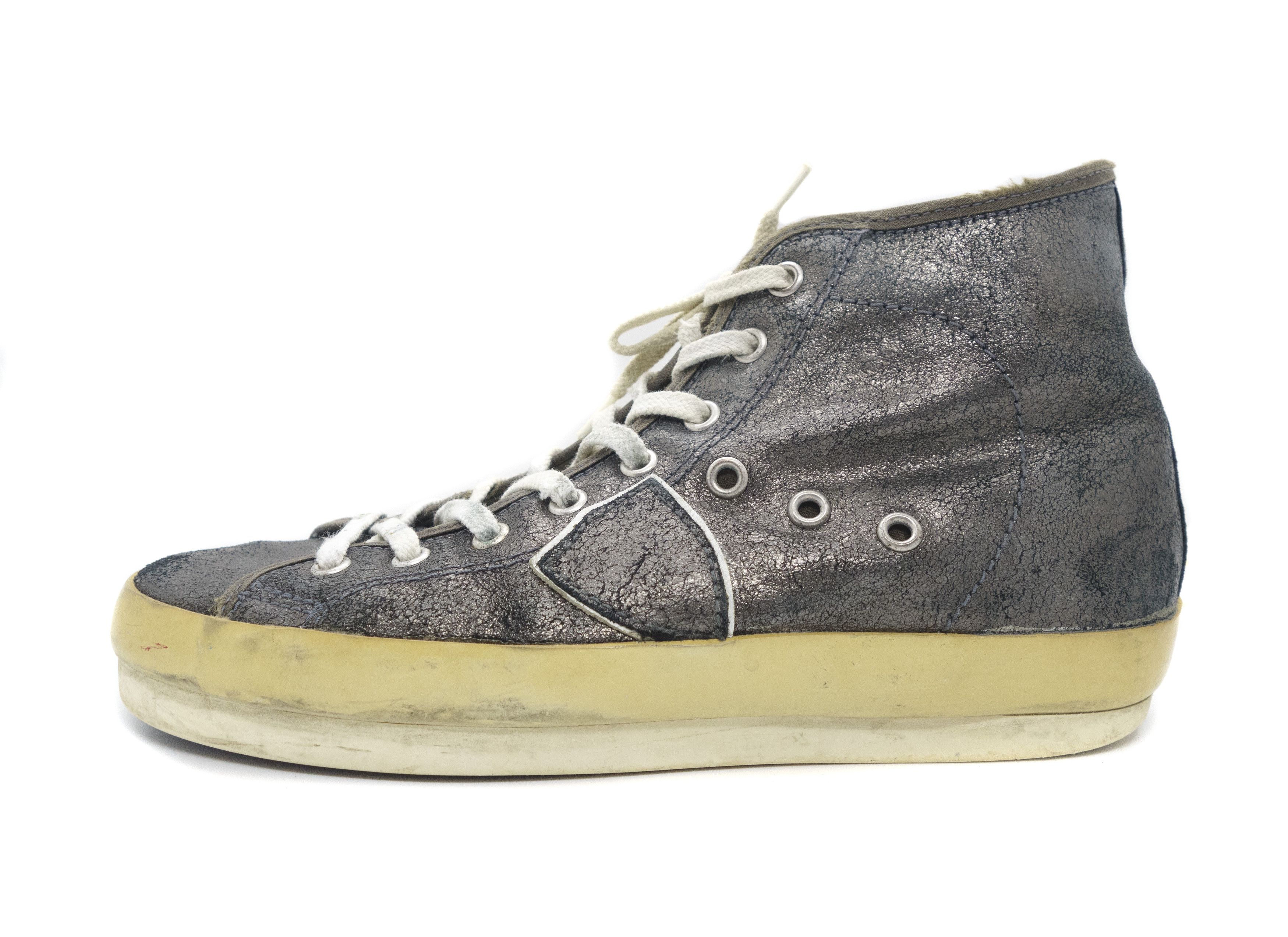 Philippe Model PRSX Grunge Distressed High Top Sneakers Size US 8 / IT 38 - 1 Thumbnail