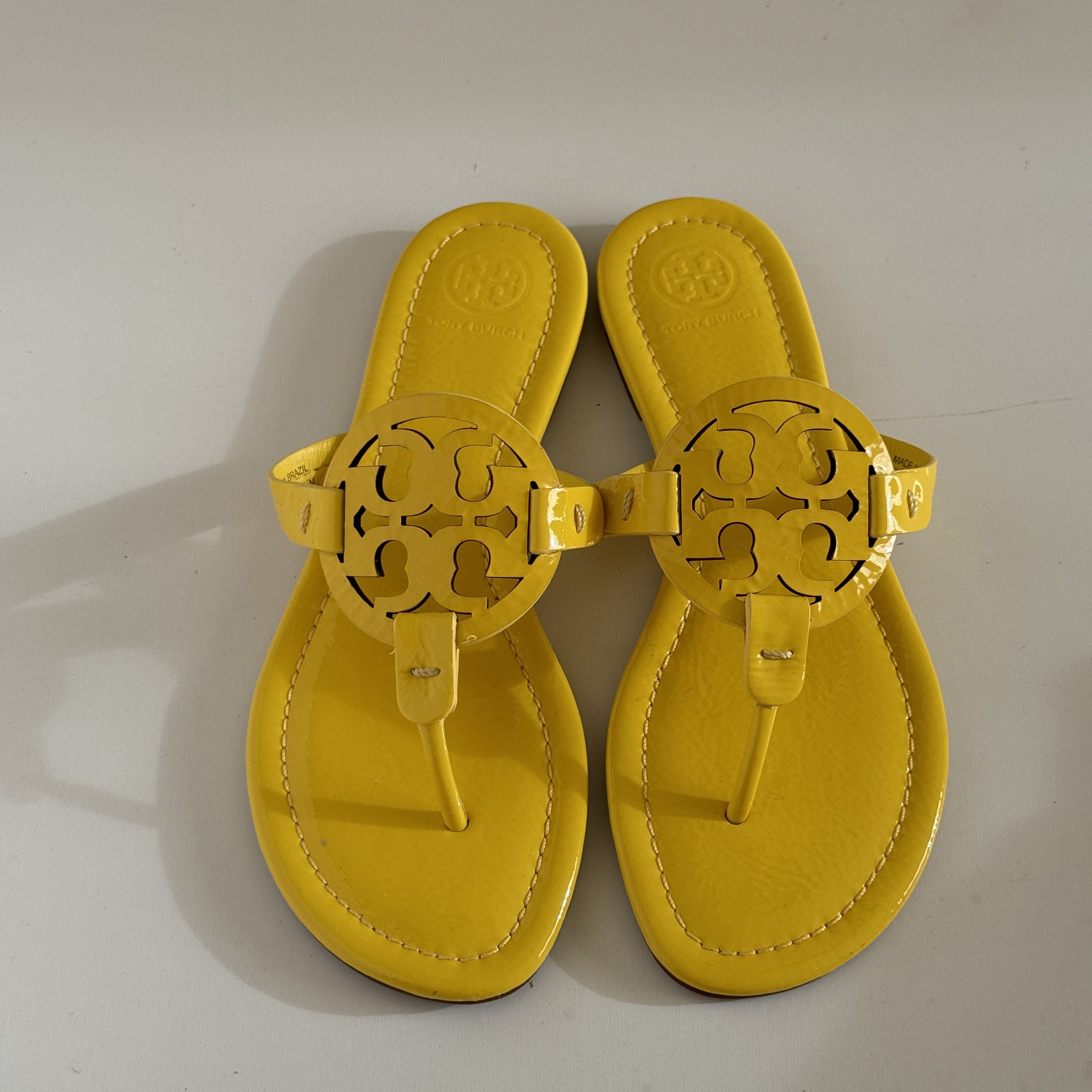 Tory Burch Tory Burch Miller Flip Flops Limone Yellow Sandals*NEW! Size US 7.5 / IT 37.5 - 3 Thumbnail