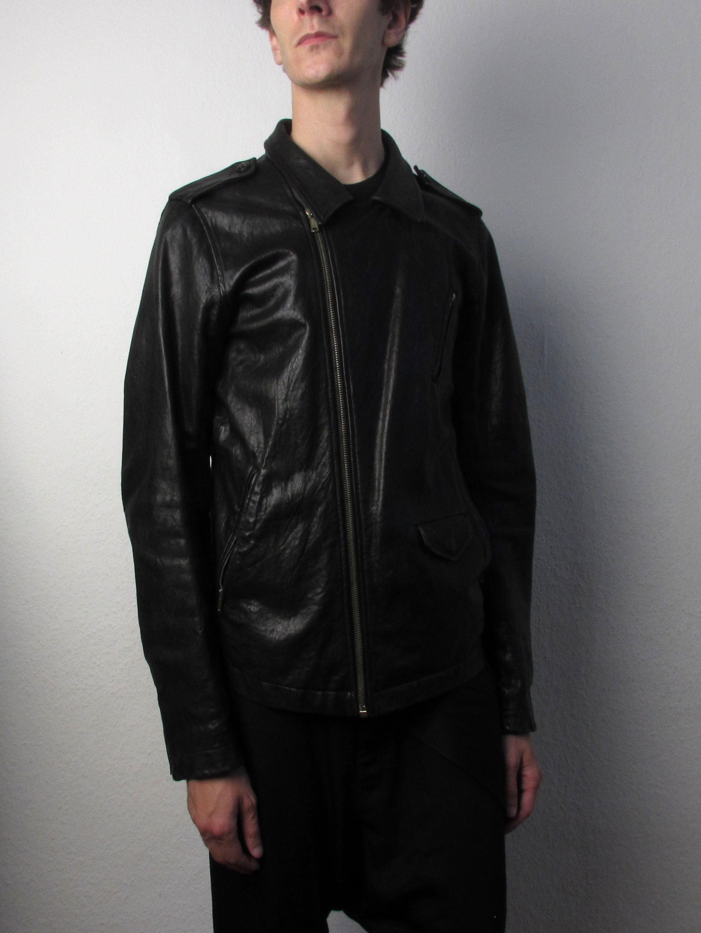 Rick Owens FW09 "CRUST" Hammered Lamb Stooges Leather Jacket Rick Owens Size US XL / EU 56 / 4 - 22 Thumbnail
