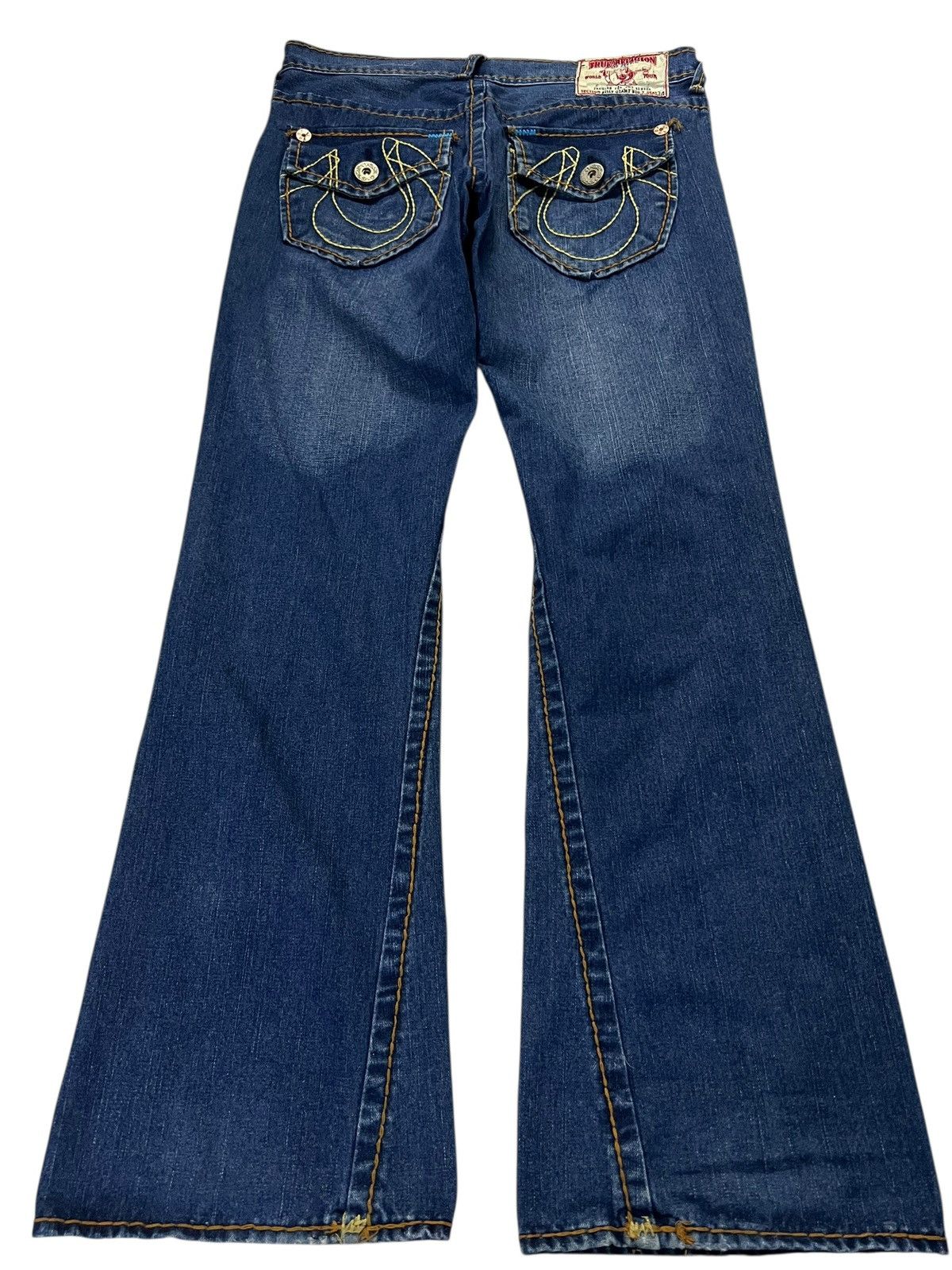 True Religion 💥Flare💥Twist Leg True Religion Billy Giant Big T Jeans Size US 34 / EU 50 - 2 Thumbnail