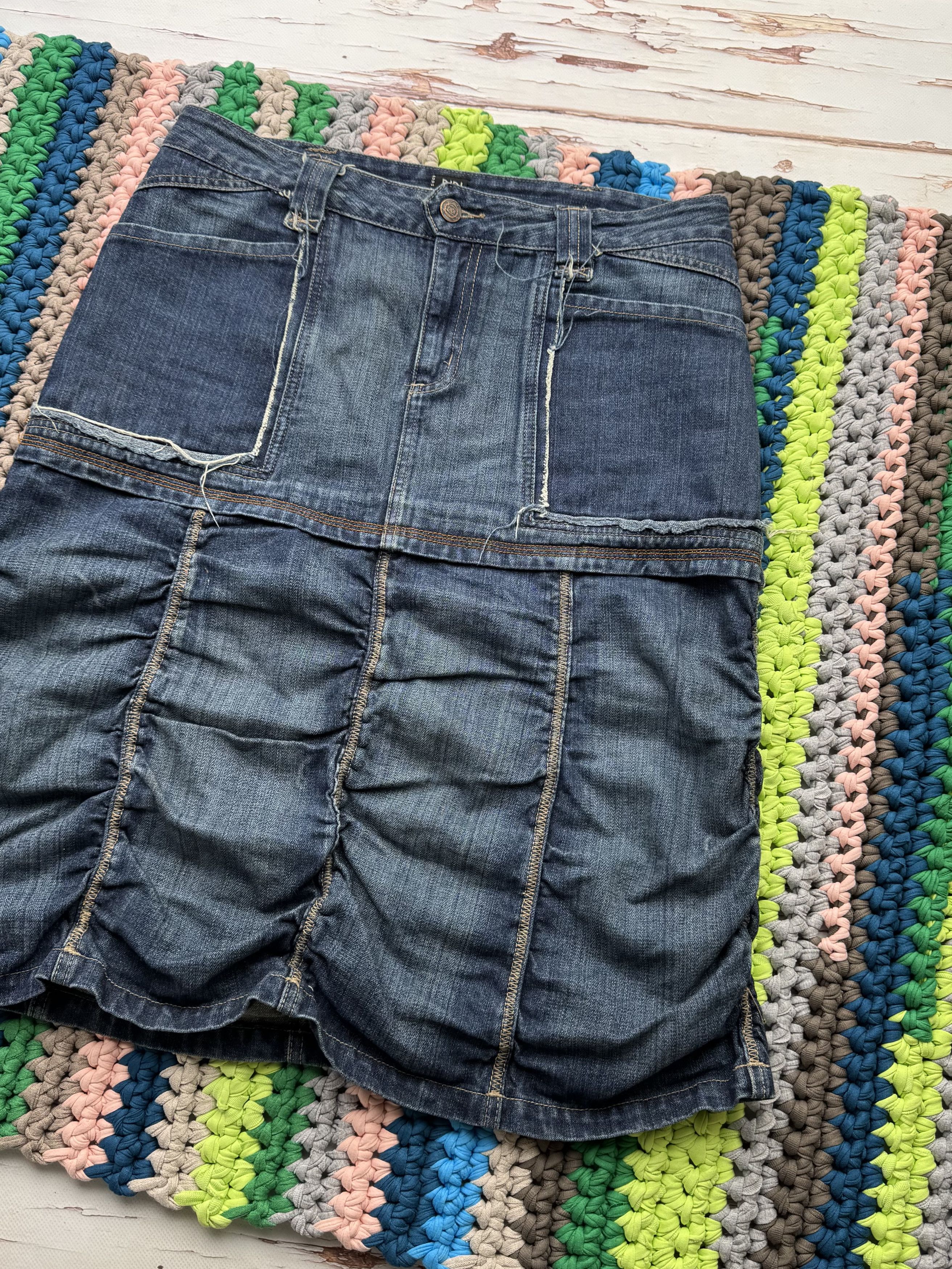Vintage Vintage Denim Skirt (ET1) Size 32" / US 10 / IT 46 - 3 Thumbnail