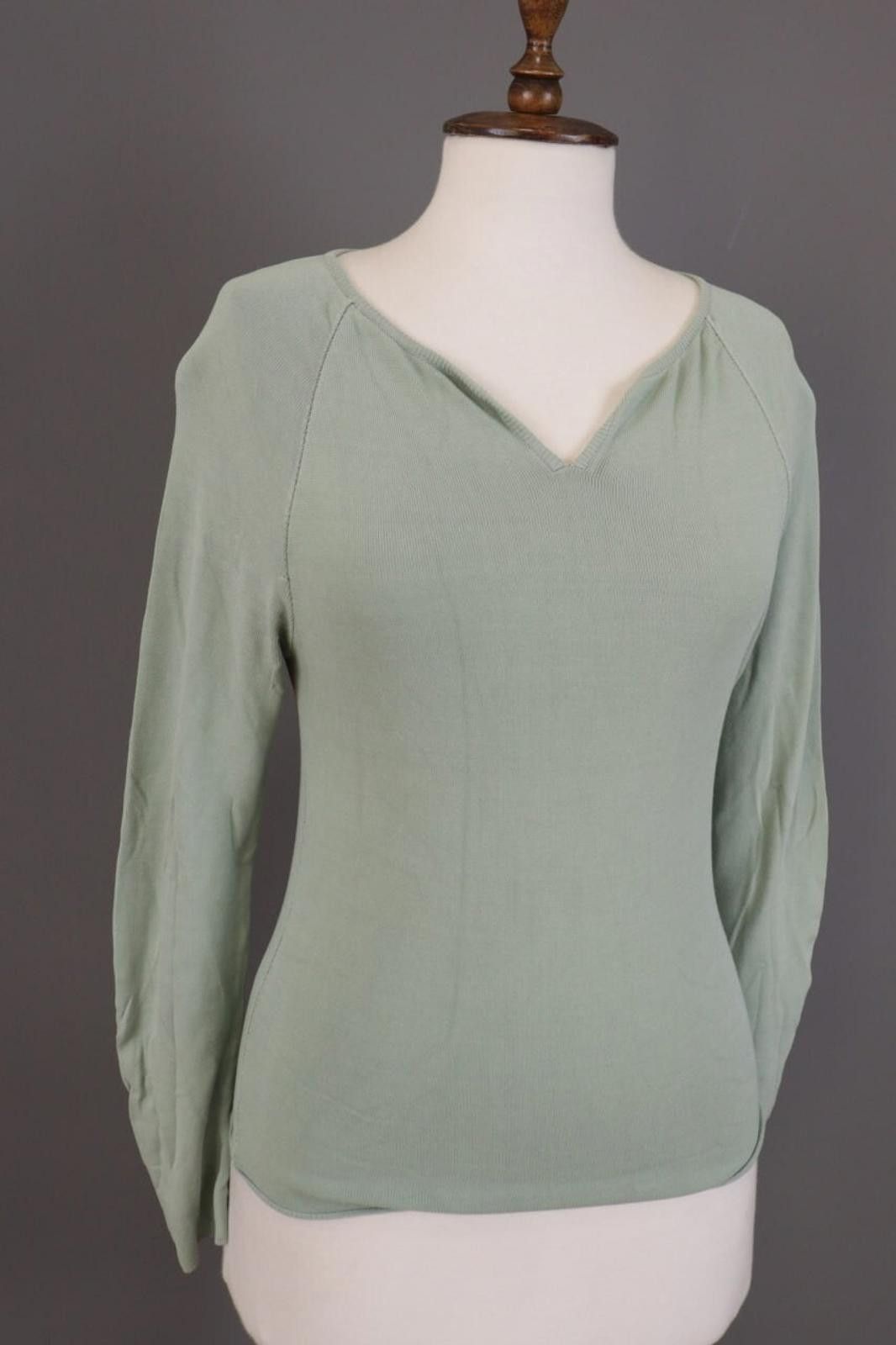 Designer Transit Par Such 101 Green Summer Top Blouse Size 1 Size M / US 6-8 / IT 42-44 - 4 Thumbnail