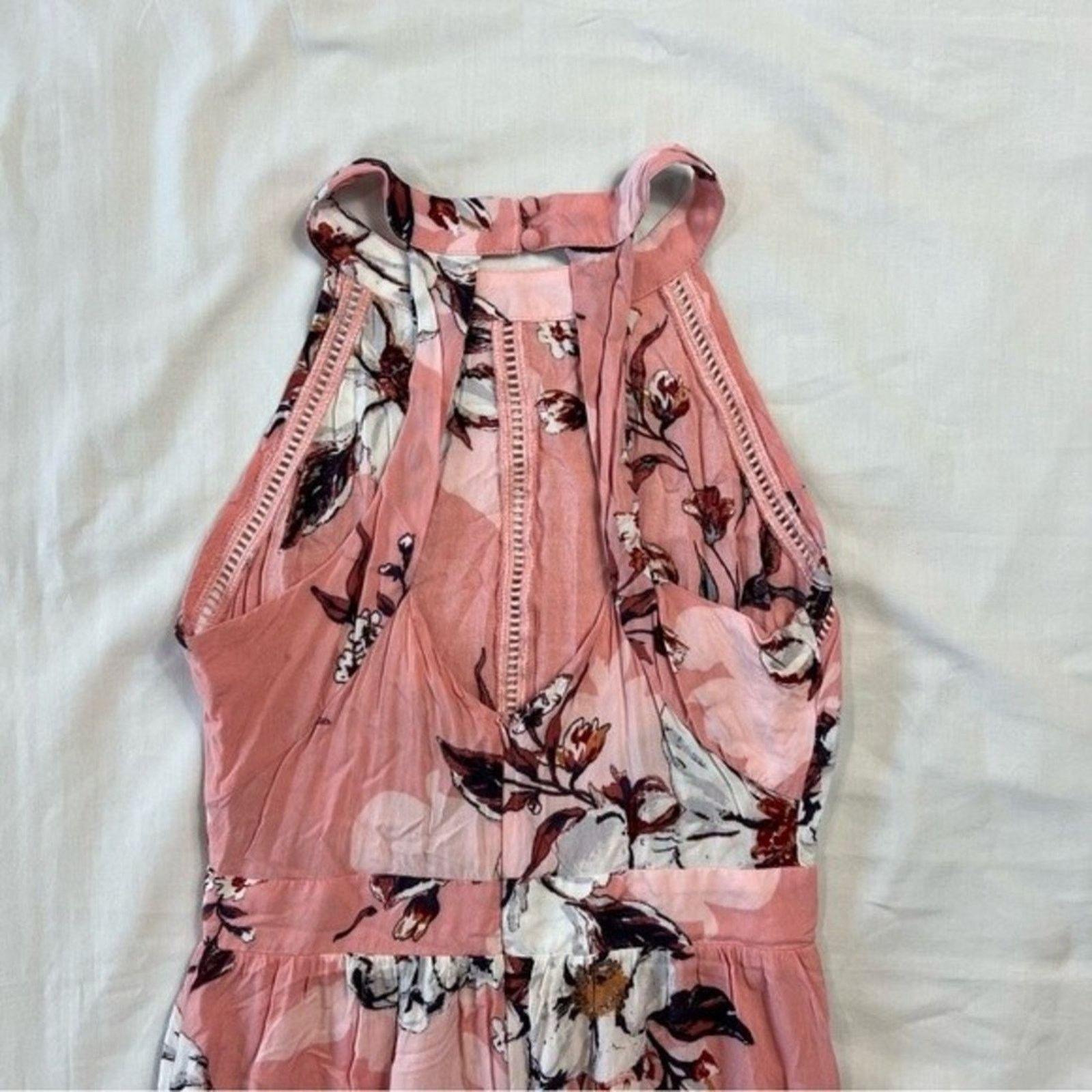Other One The Land Women’s Floral Maxi Dress Small Pink High Neck Size S / US 4 / IT 40 - 5 Thumbnail