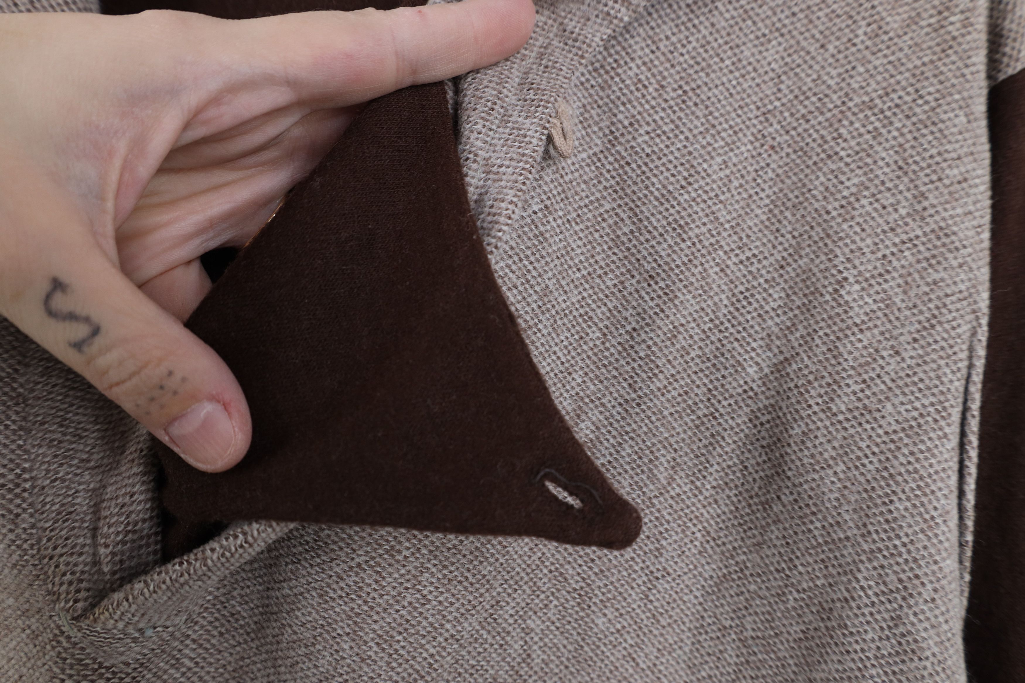 Vintage Vintage 50s 60s Streetwear Looped Collar Knit Polo Brown USA Size US L / EU 52-54 / 3 - 4 Thumbnail