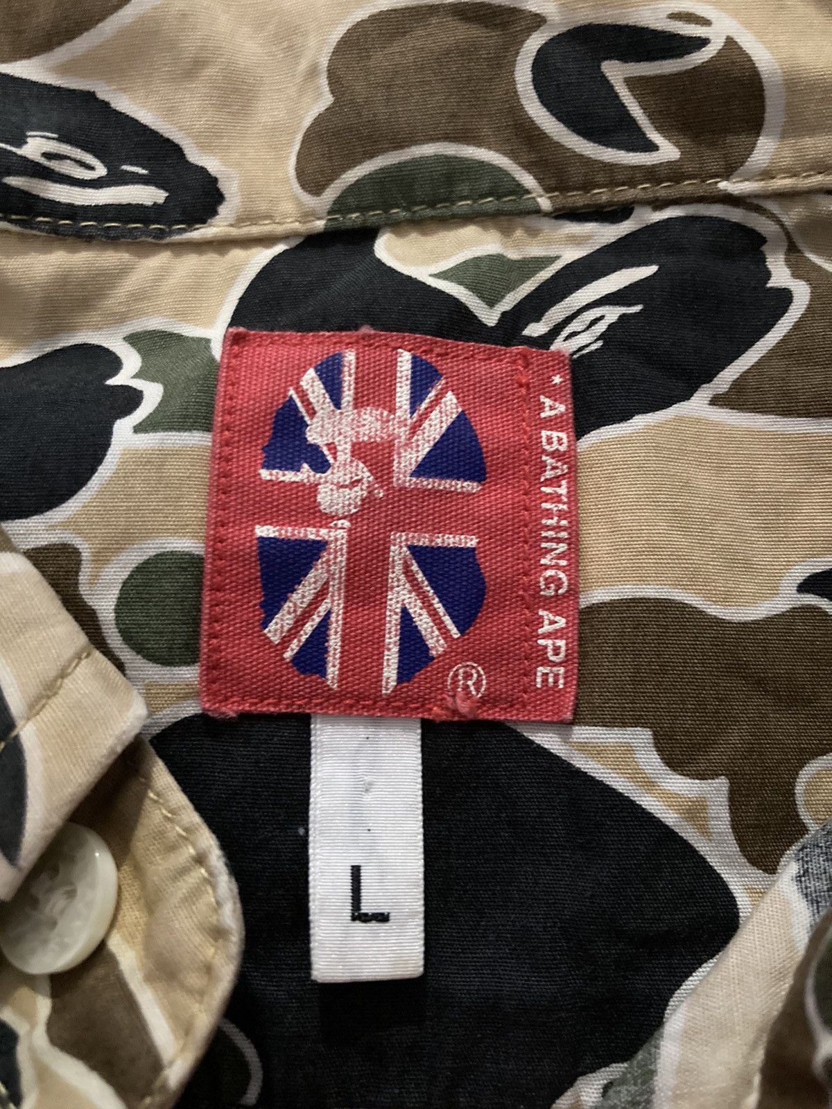 Bape 2003 Bape Psyche Camo Button Up Crazy First Camo OG Vintage Size US L / EU 52-54 / 3 - 3 Thumbnail