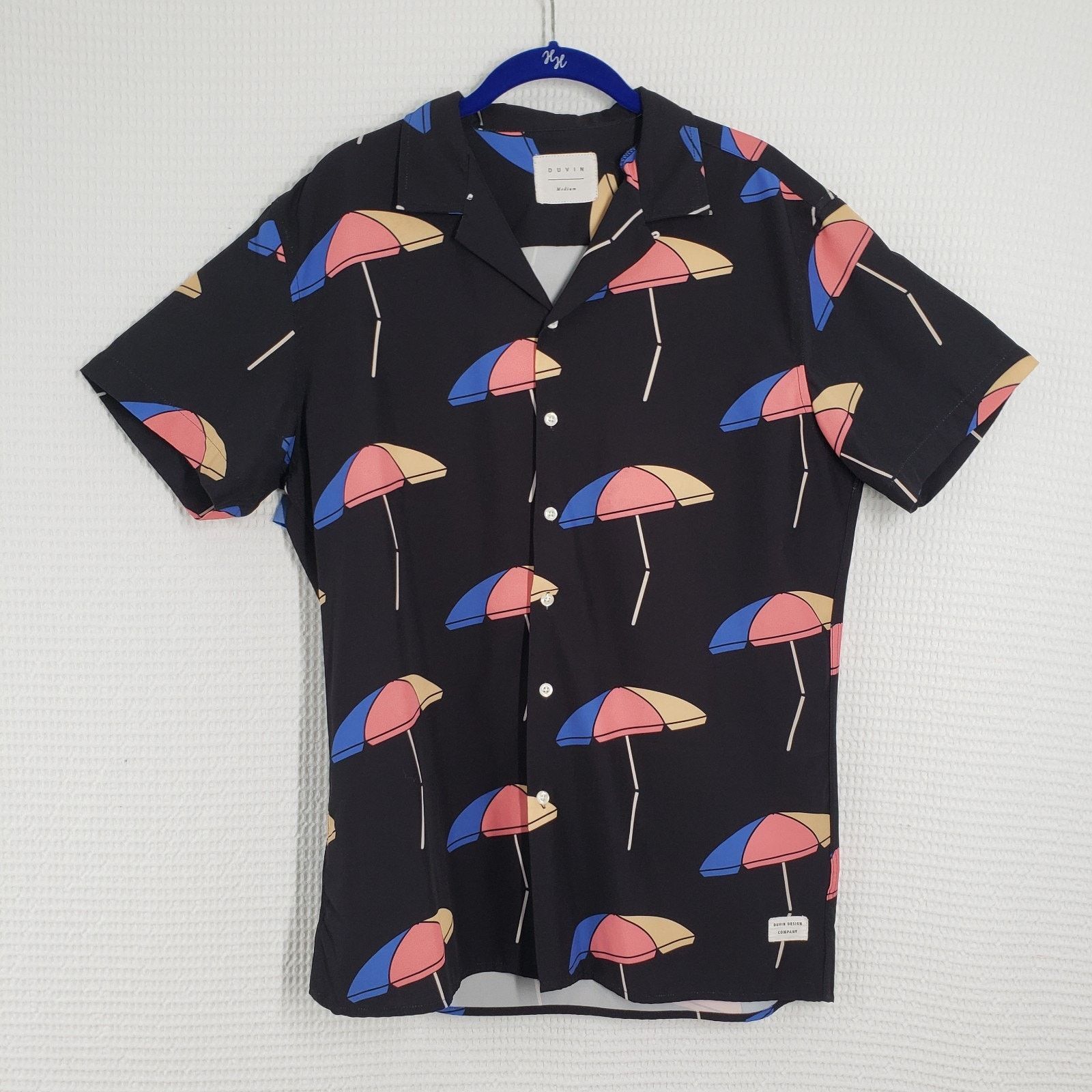 Other Duvin Button Up Shirt Mens Medium Black Beach Short Sleeve Size US M / EU 48-50 / 2 - 1 Thumbnail