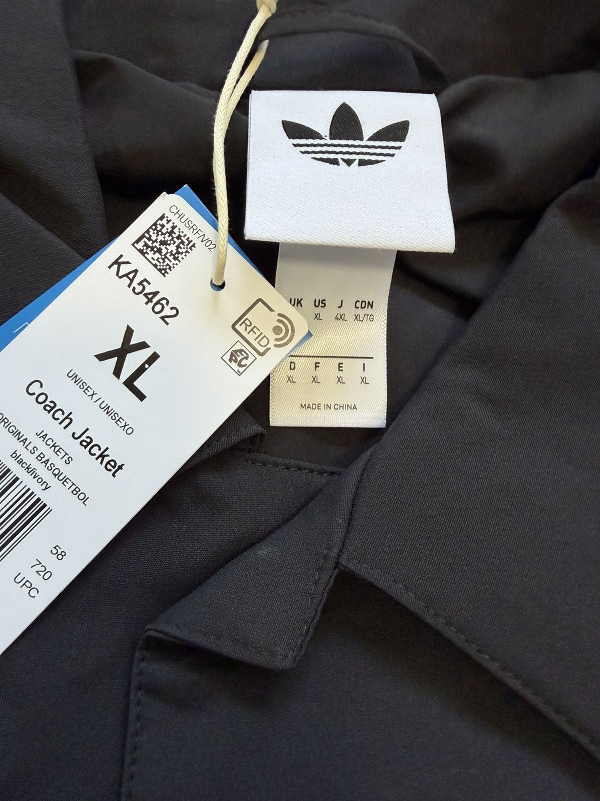 Adidas Adidas Originals Coach Jacket Basketball Black Ivory KA5462 Size US XL / EU 56 / 4 - 3 Thumbnail