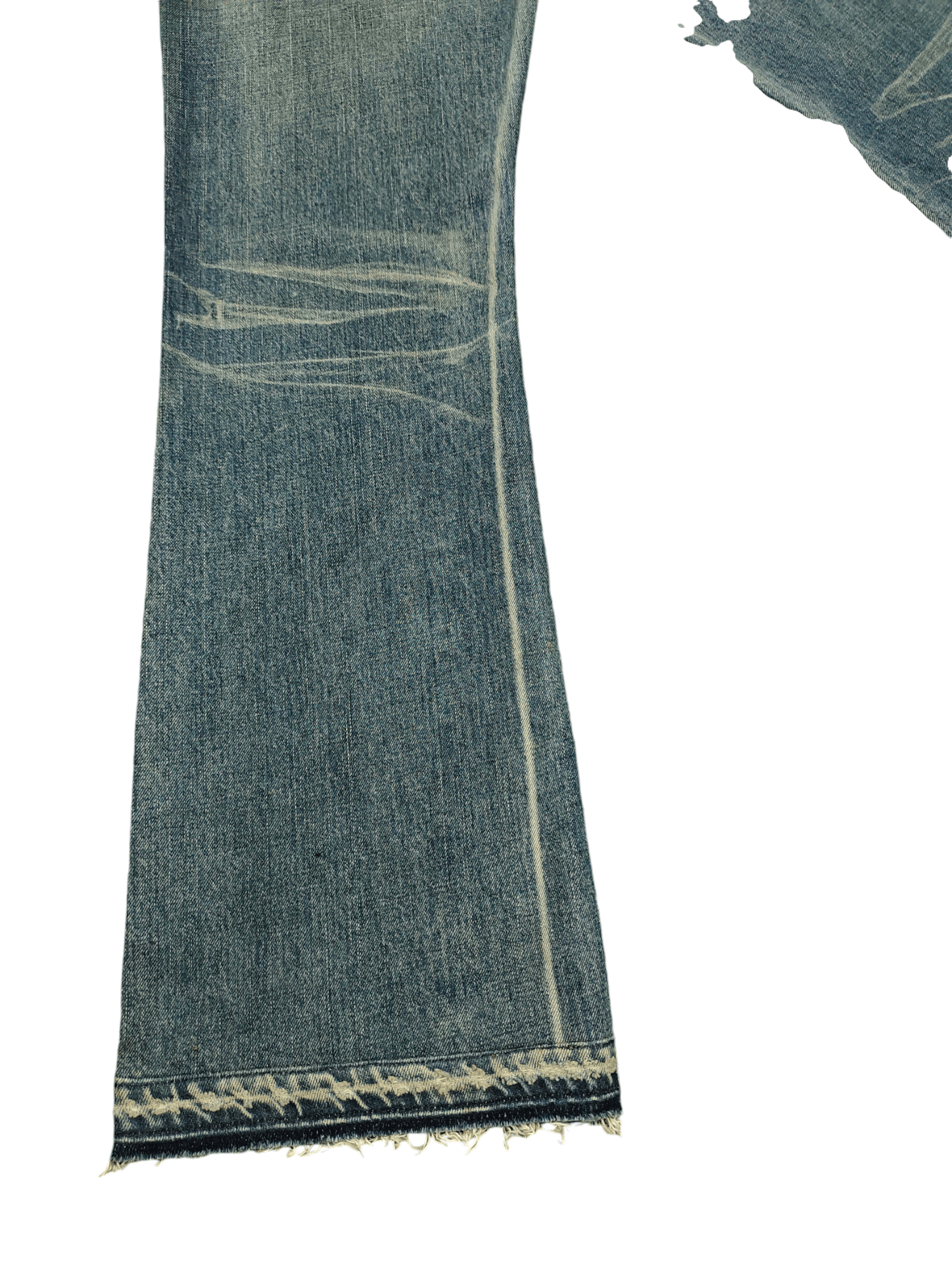 If Six Was Nine Flare Jeans 575 Denim Clawmark Distress Faded Bootcut Y2k Size US 29 - 18 Thumbnail