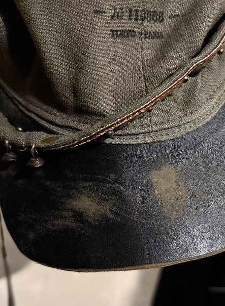 Share Spirit Homme Share Spirit Early Beaded Patchwork Leather Military Cap Size ONE SIZE - 5 Thumbnail