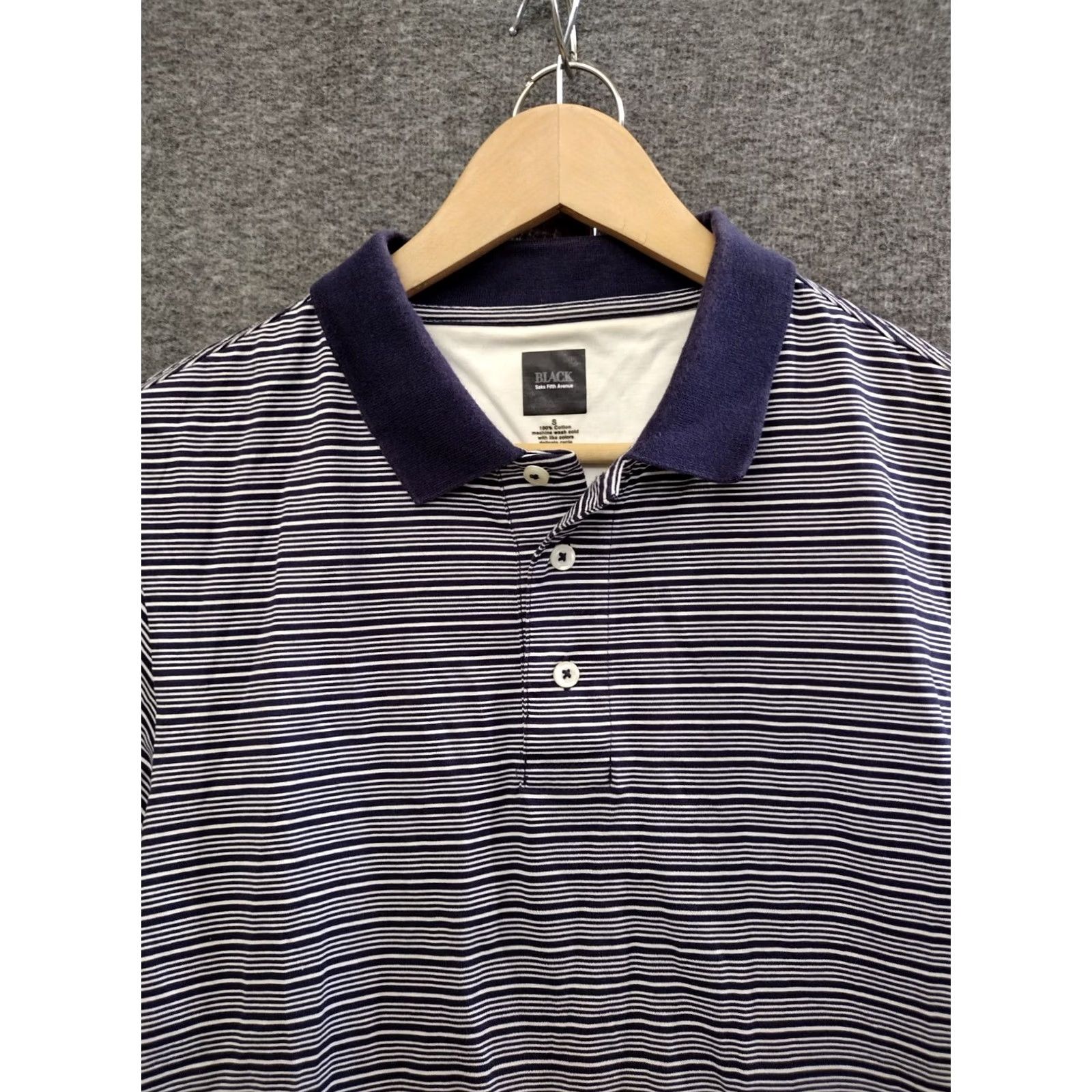 Saks Fifth Avenue Saks Fifth Avenue Polo Shirt Men Cotton Blue/Gray/White Striped Black Label Shirt Regular Size S Color Blue/Gray/White Pattern Striped 90s Theme Mens Size US S / EU 44-46 / 1 - 3 Thumbnail