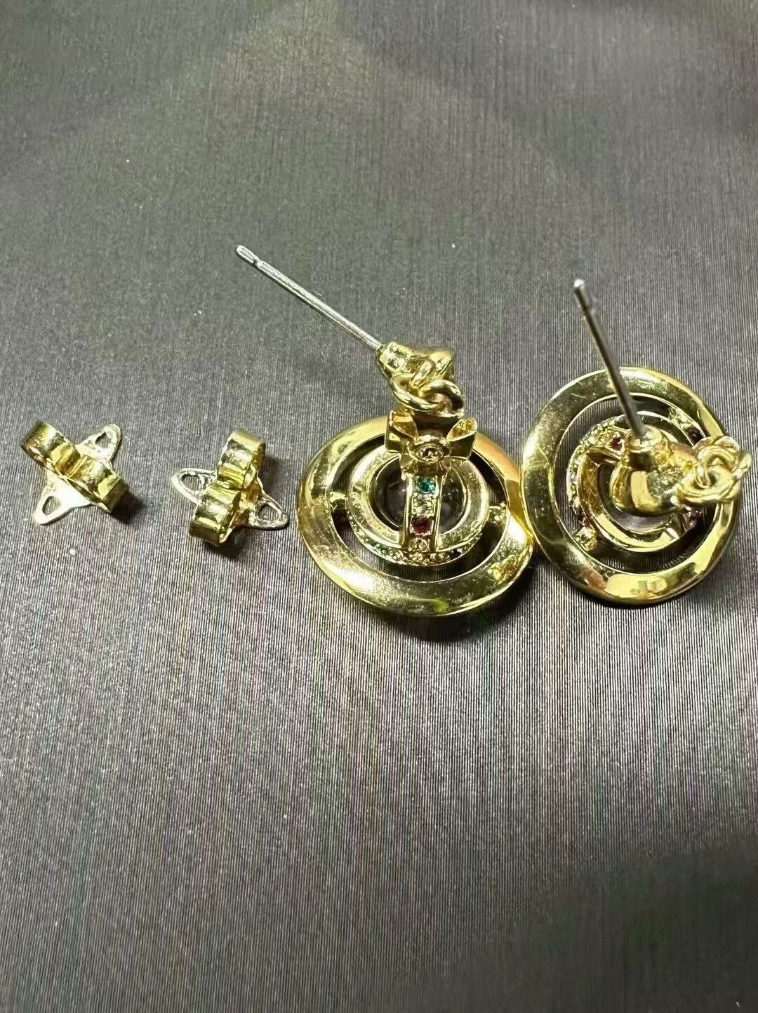 Vivienne Westwood Vivienne Westwood Gold Saturn Orb Earrings Size ONE SIZE - 1 Thumbnail