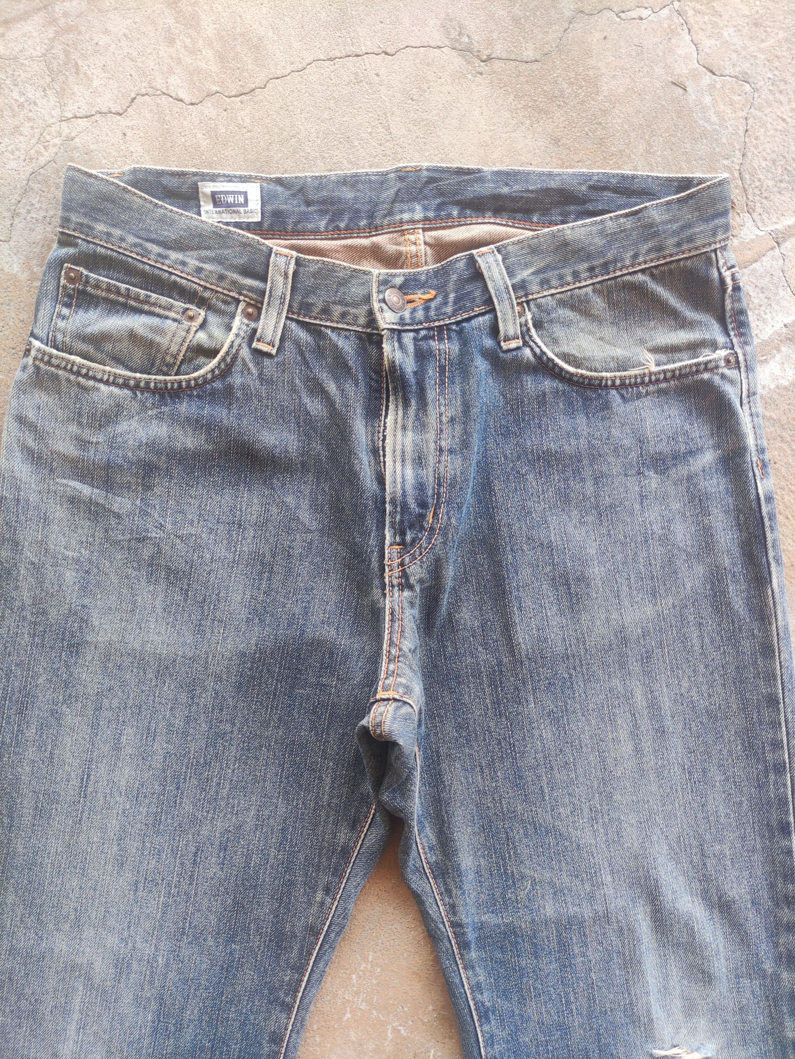 Edwin × Jean × Vintage Vintage Edwin Made In Japan Distressed Faded Denim Pants W34 Size US 34 / EU 50 - 3 Thumbnail
