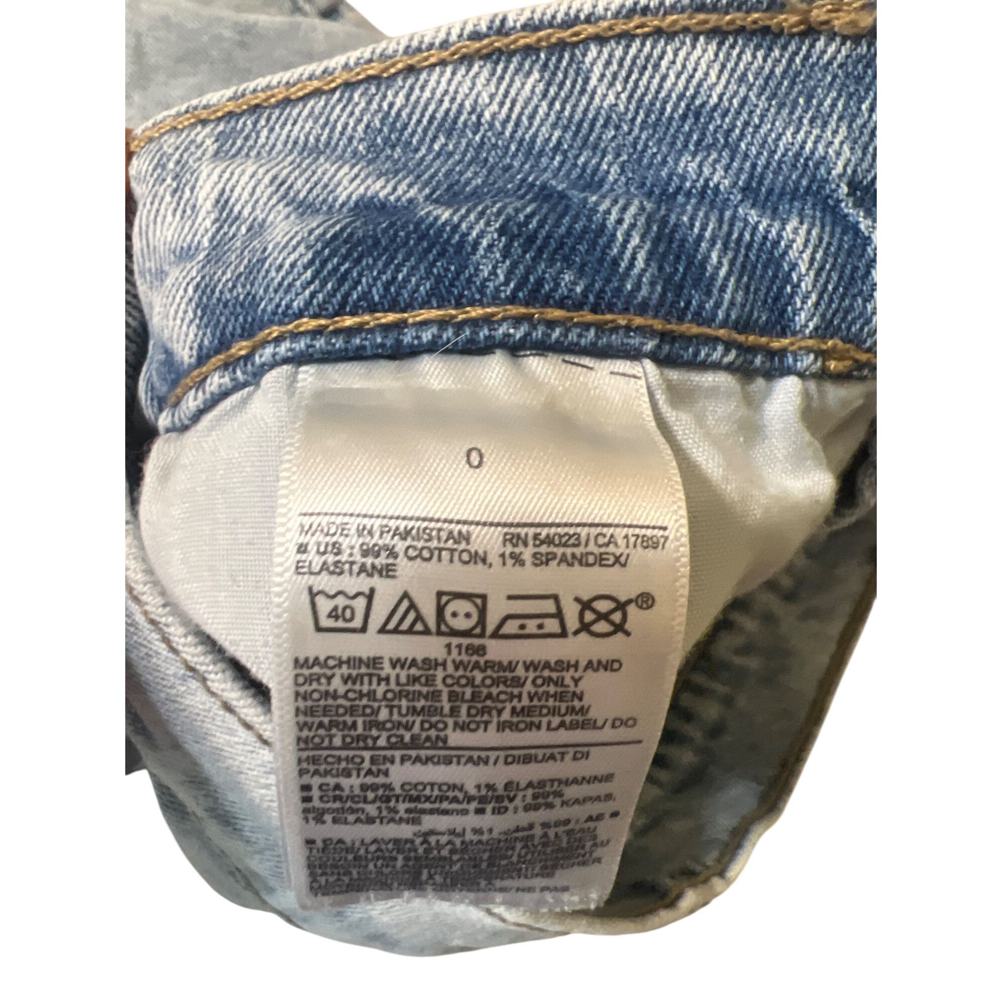 Old Navy Old Navy Curvy Sky III Straight Jeans Light Blue Denim Raw H Size 25" / US 0 / IT 36 - 5 Thumbnail
