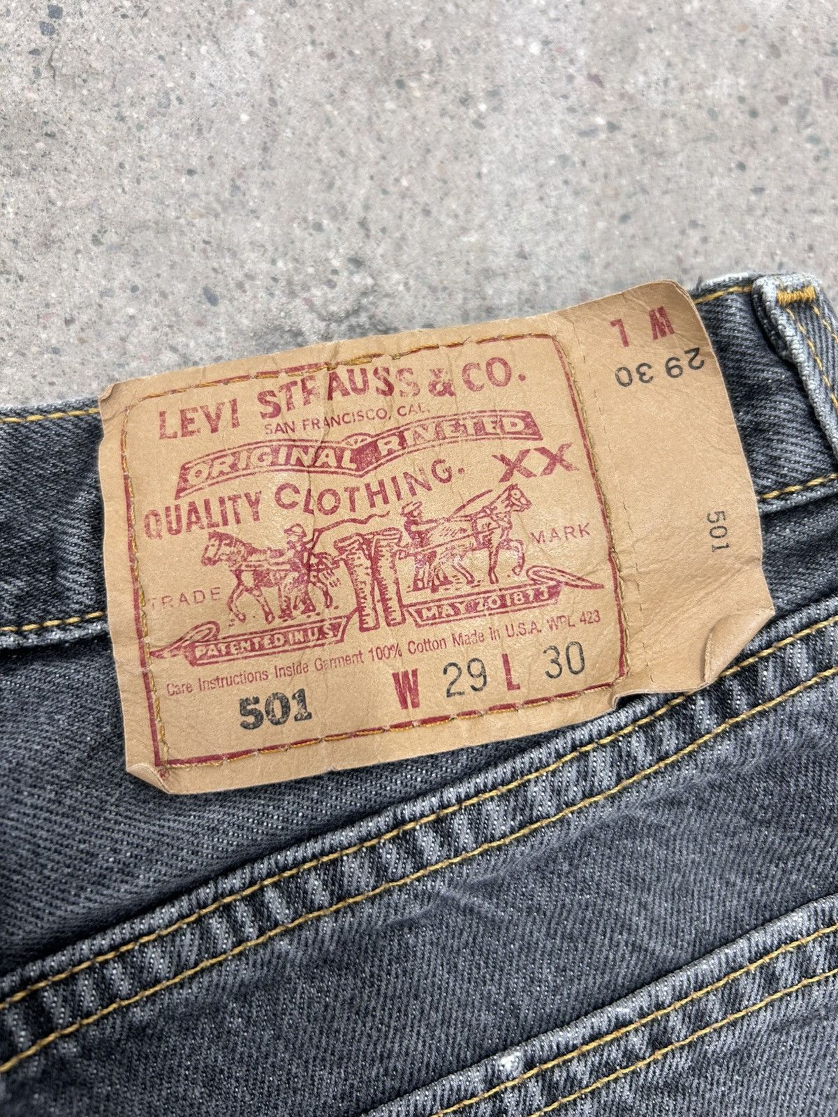 Levi's Vintage 80s Levis 501 Denim Jeans 26x29 Made In USA Gray Size US 26 / EU 42 - 5 Thumbnail