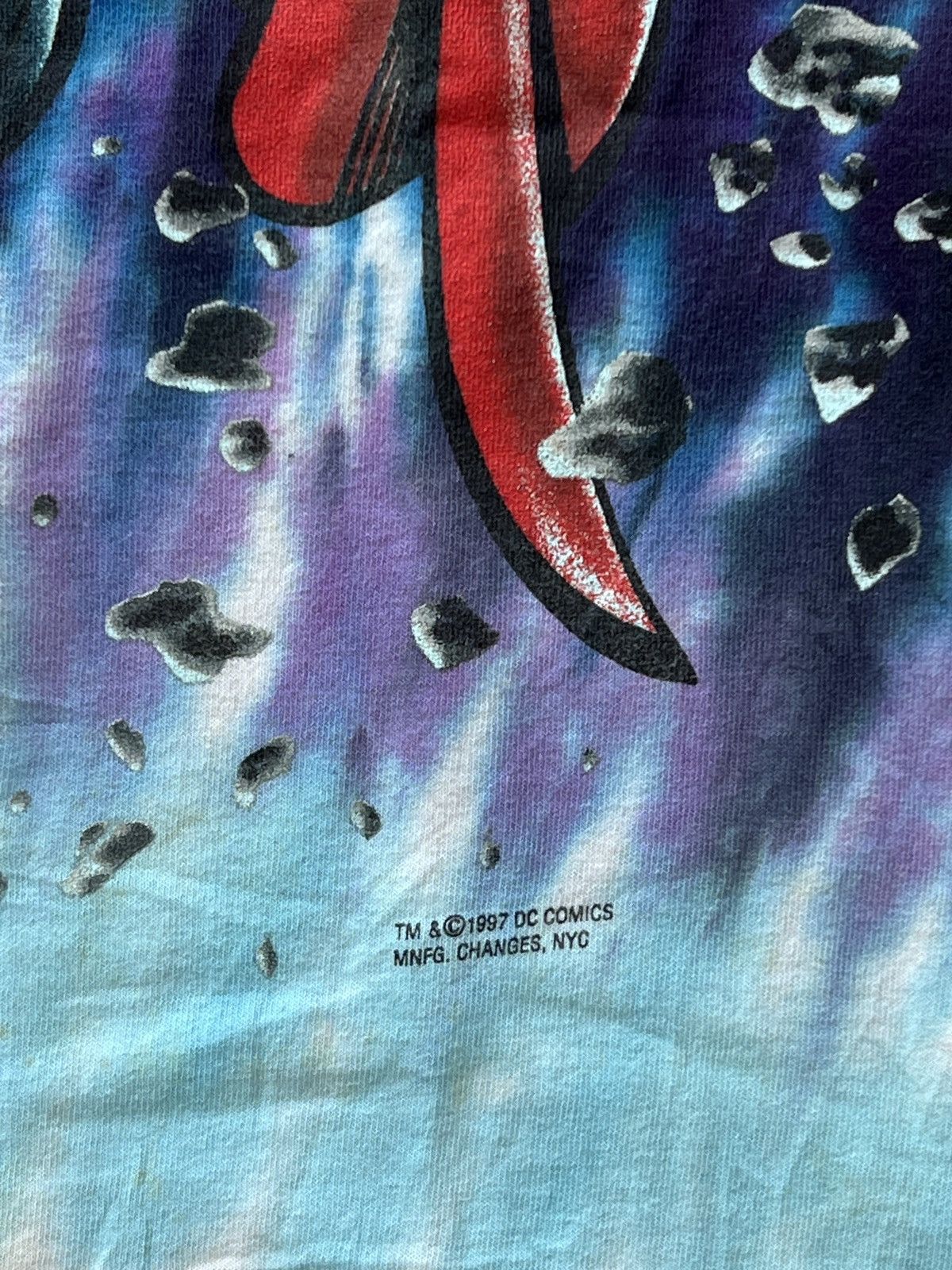 DC Comics × Vintage Vintage DC Comics Superman Tie Dye Single Stitch Tee XL Size US XL / EU 56 / 4 - 5 Thumbnail