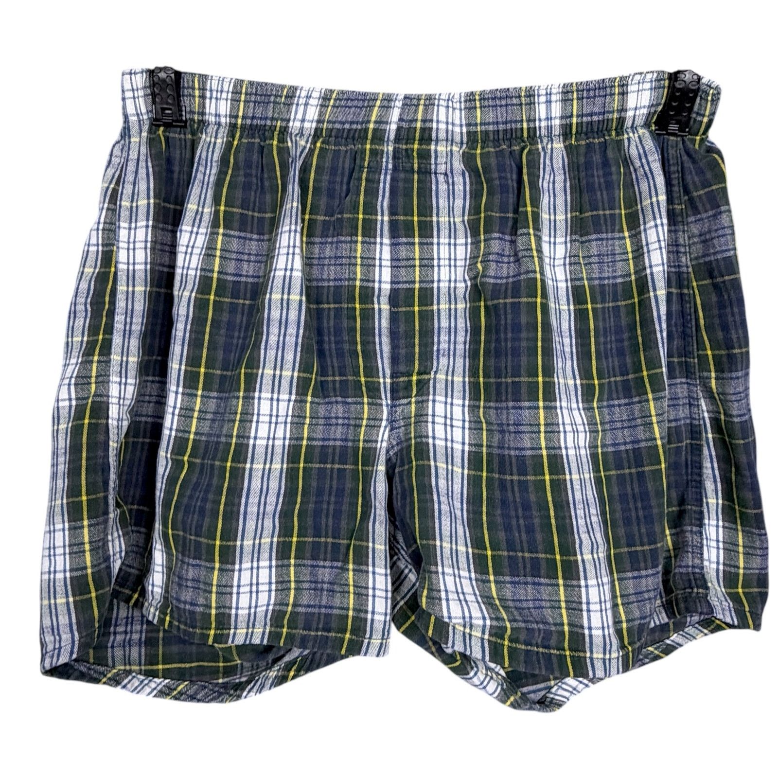 L.L. Bean Vintage 90s LL Bean Gren Plaid Flannel Boxers Shorts 42 XL Size US 42 / EU 58 - 2 Thumbnail