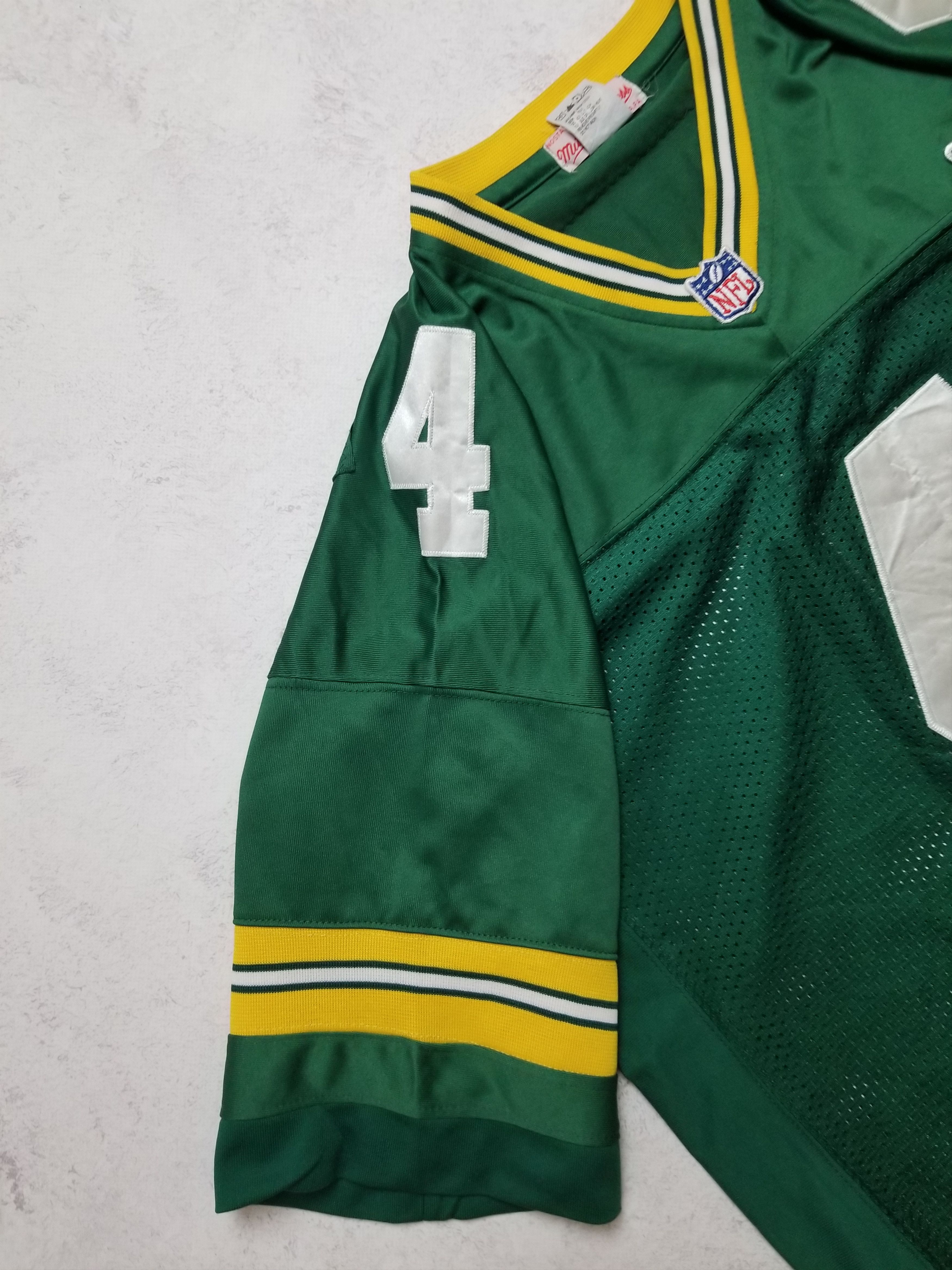 Mitchell & Ness NFL Packers 4 Brett Favre Throwback Jersey 75th Anniv. Patch Size US L / EU 52-54 / 3 - 11 Thumbnail