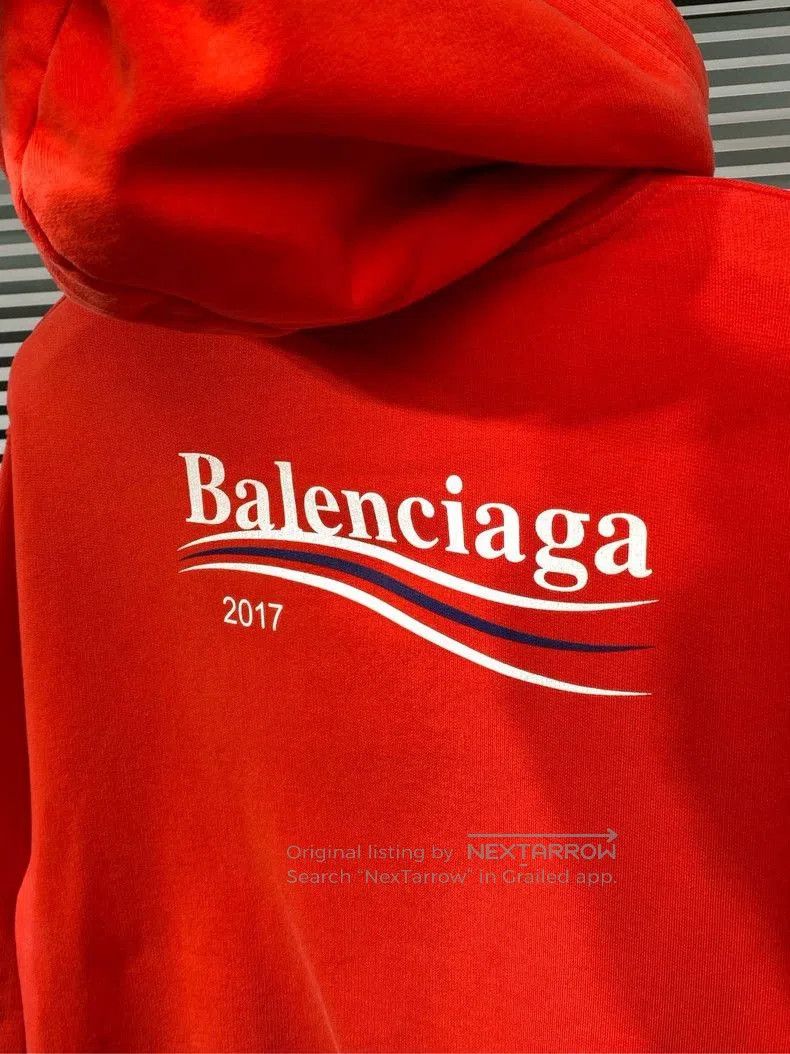 Balenciaga Balenciaga Red Logo Print Hoodie. Size US S / EU 44-46 / 1 - 8 Thumbnail