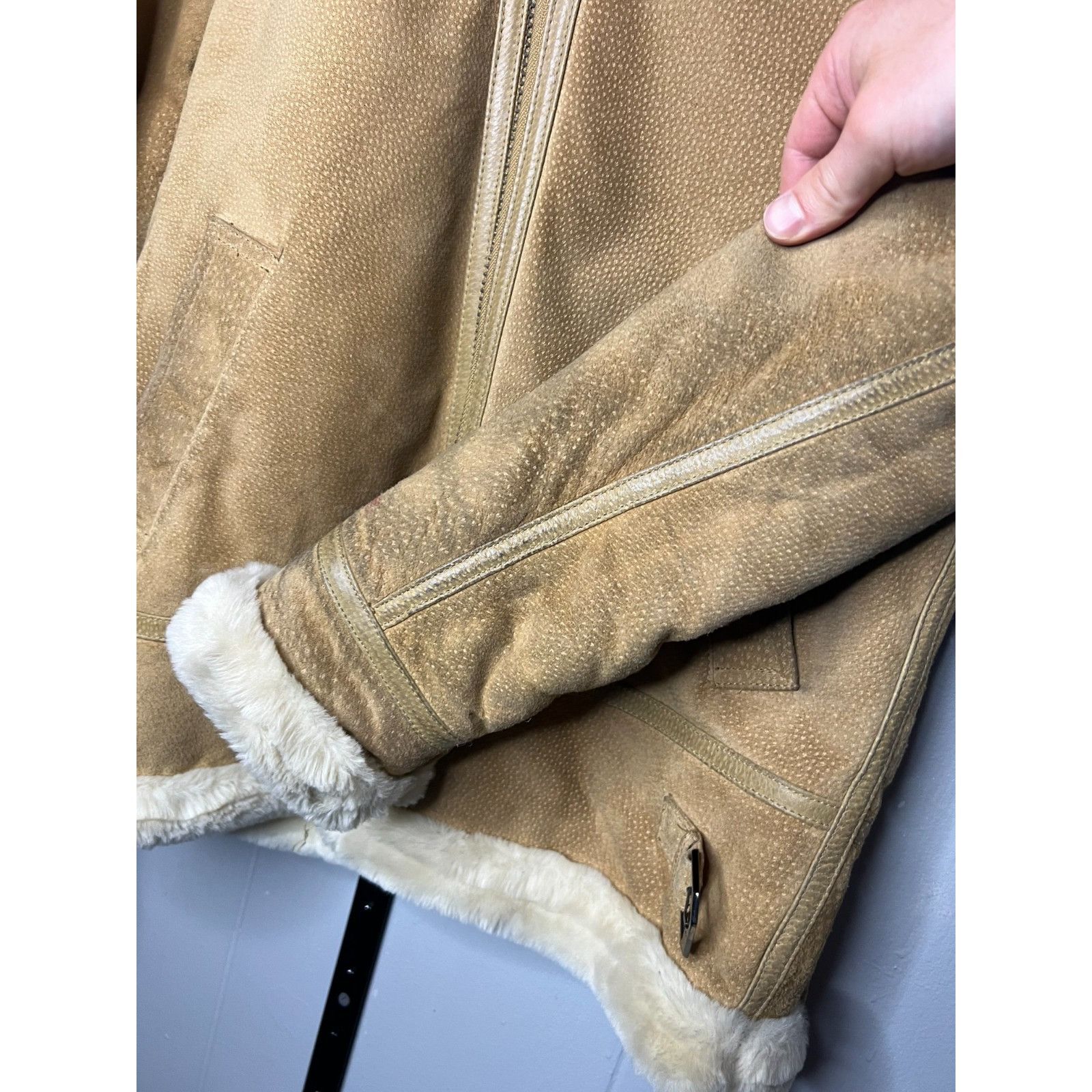 Phat Farm Vintage Phat Farm Suede Bomber Jacket Heavy Faux Fur Lined B Size US S / EU 44-46 / 1 - 6 Thumbnail