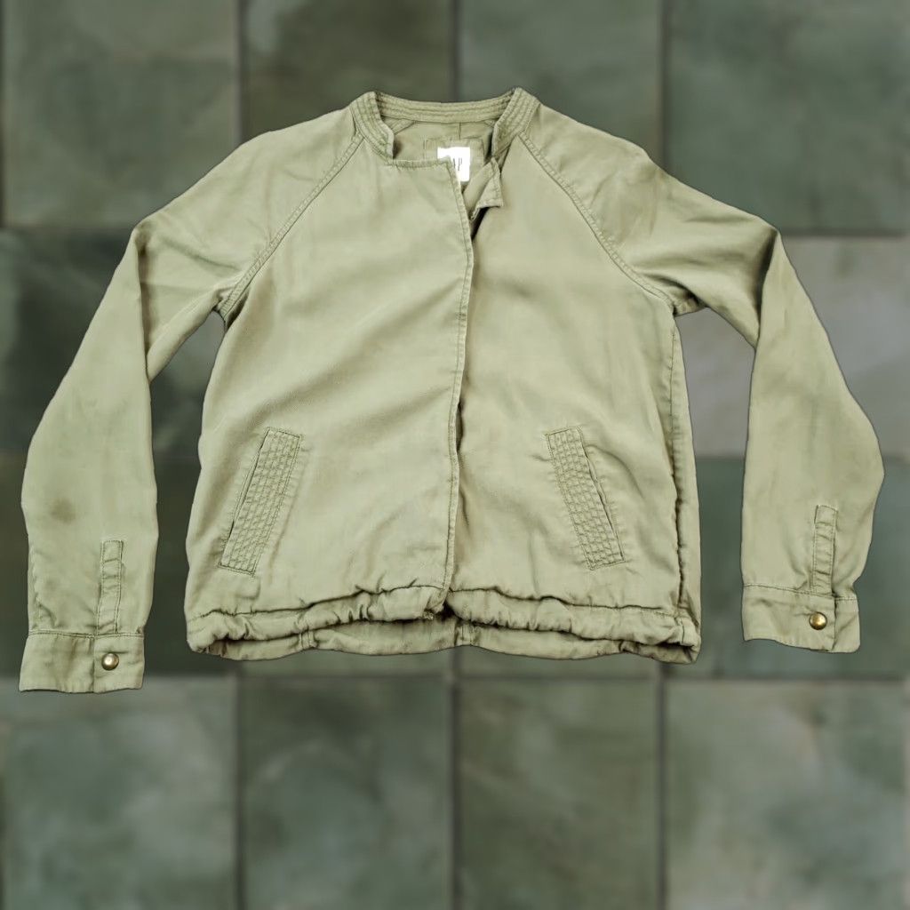 Gap Gap Womens Green Lightweight Button Up Jacket XS Size XS / US 0-2 / IT 36-38 - 1 Thumbnail
