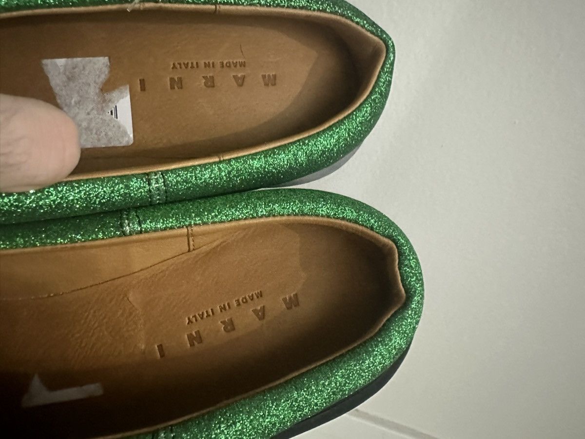 Marni Marni Green glitter loafers / slip ons Size US 10 / IT 40 - 6 Thumbnail