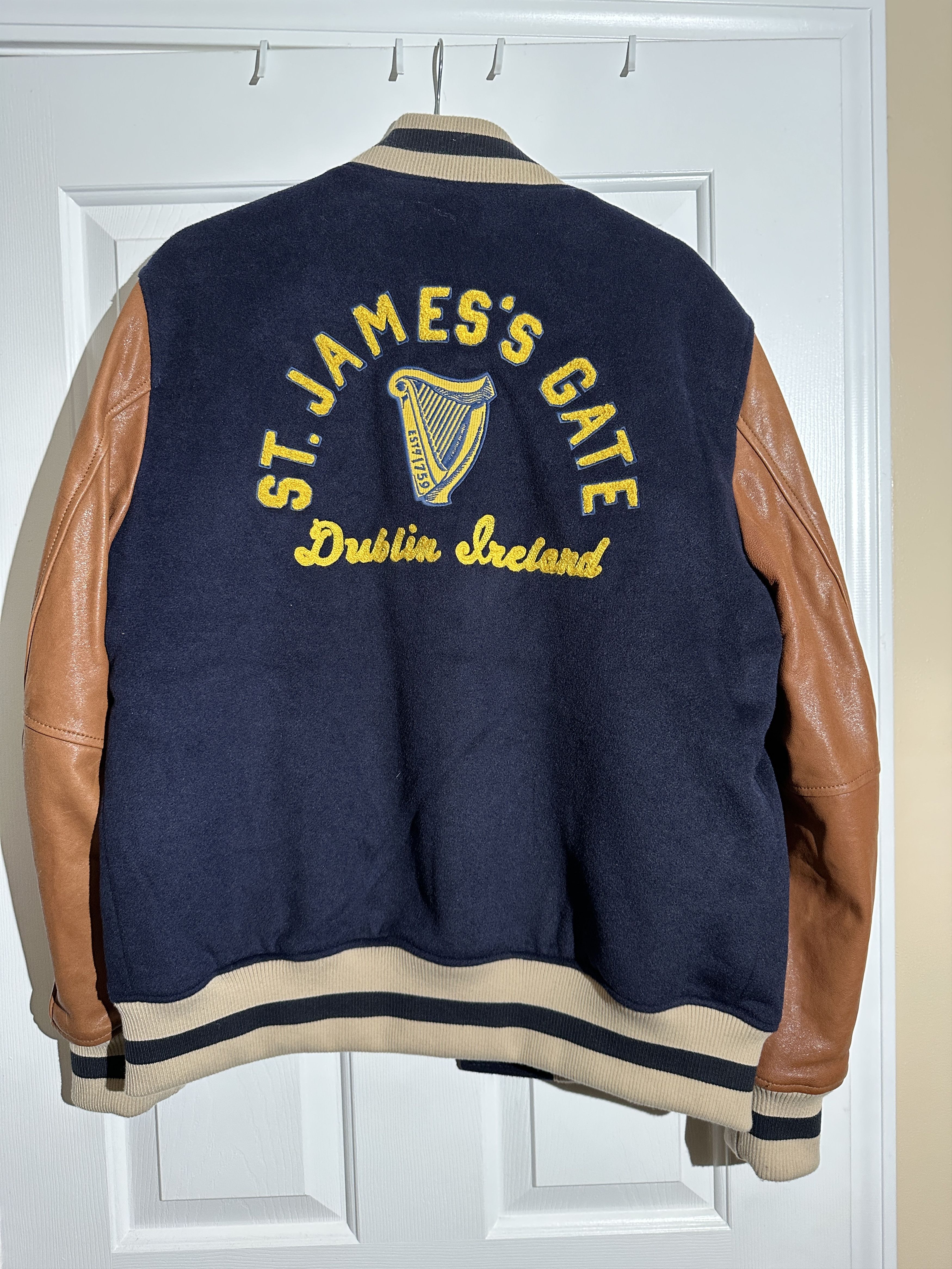Lucky Brand Lucky Brand Guinness varsity leather jacket Size US L / EU 52-54 / 3 - 4 Thumbnail