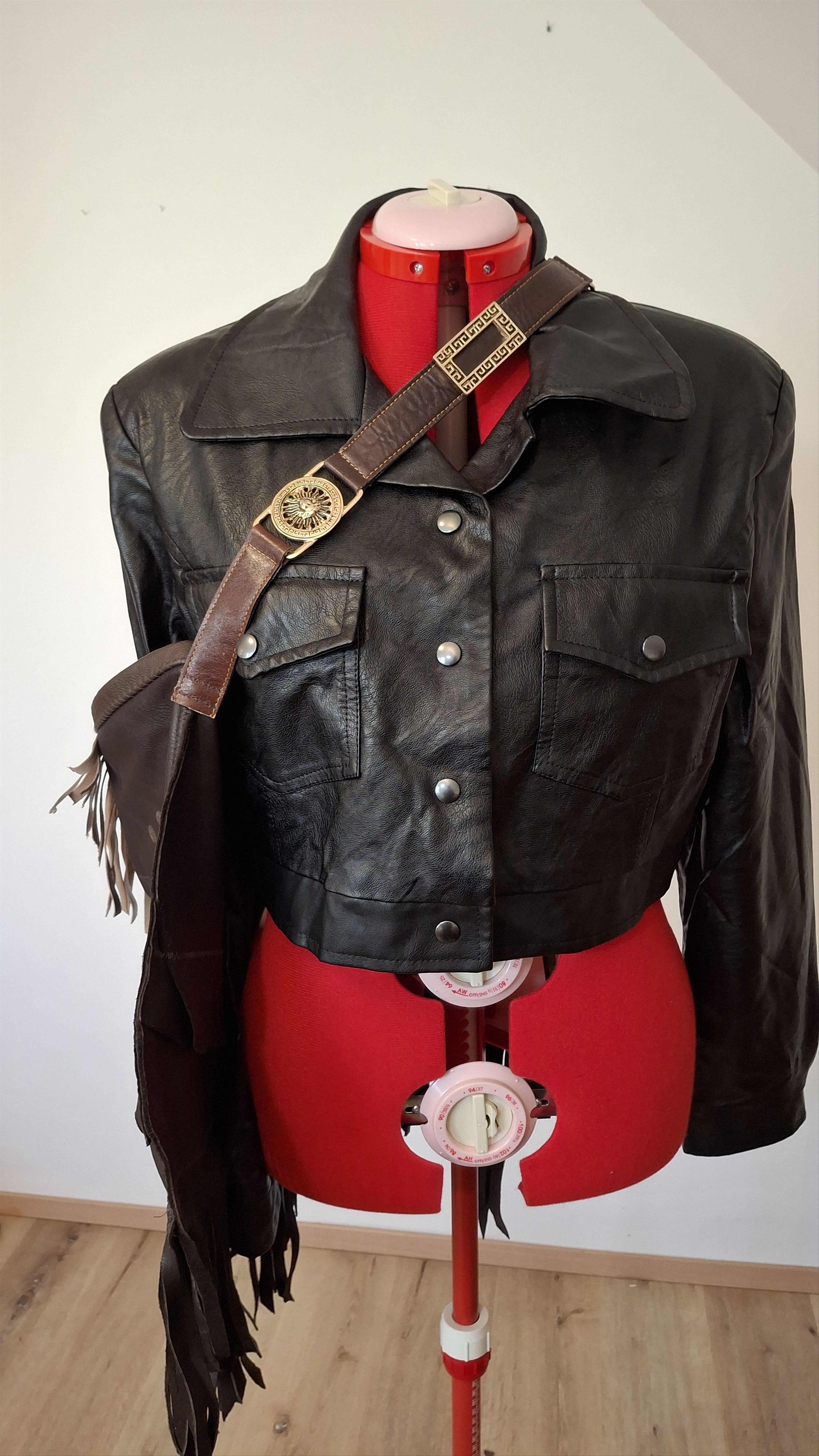 Handmade Custom Leather Hunter Bag - Hand-Painted - Medusa Strap Size ONE SIZE - 10 Thumbnail