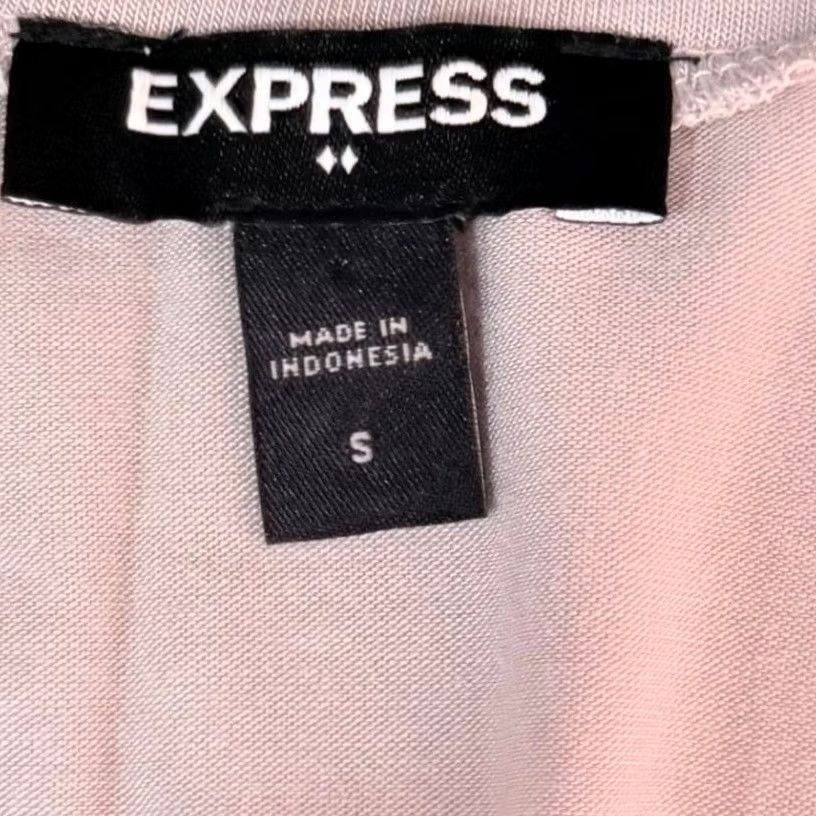 Express Express T-Shirt Shimmer SS Crew Neck Slim Fit Pink - S, Women Size S / US 4 / IT 40 - 6 Thumbnail