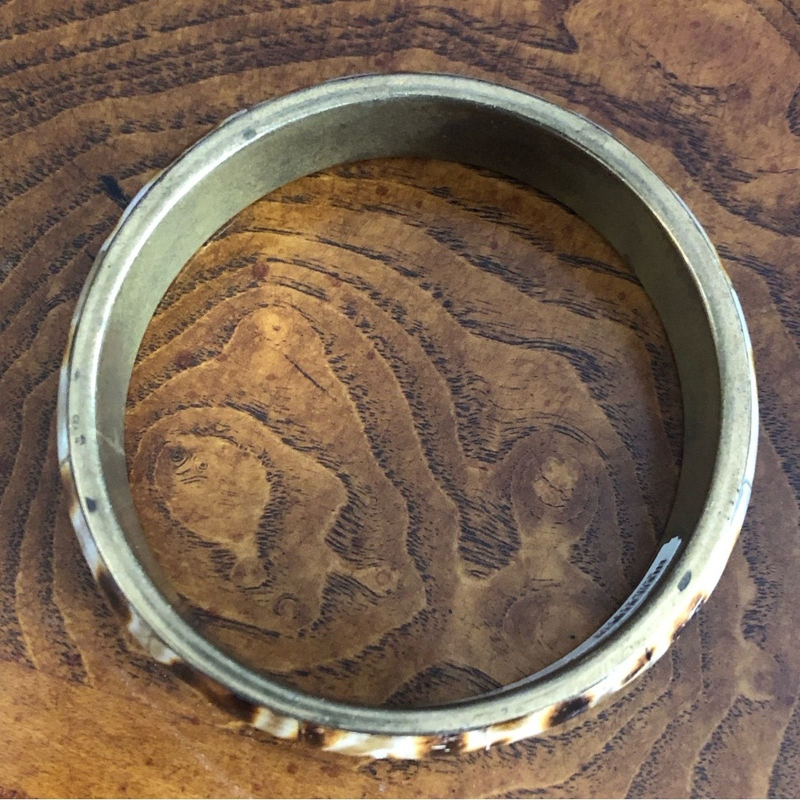 Vintage Vintage solid brass rare nautilus fossil bangle bracelet NWT Size ONE SIZE - 6 Thumbnail