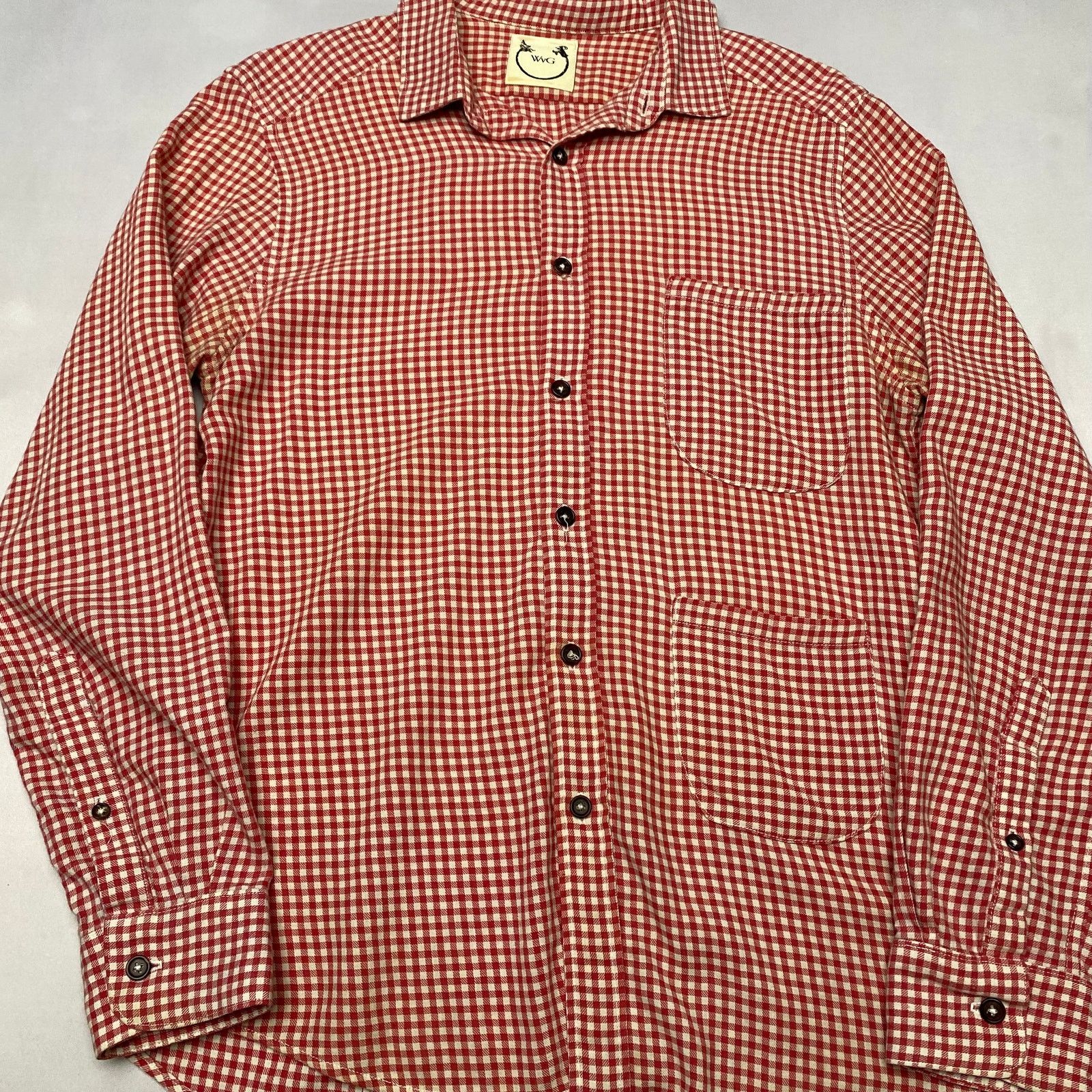 Wolf vs Goat Wolf vs Goat WvG Gingham Check Pocket Button Up Shirt XL Size US XL / EU 56 / 4 - 2 Thumbnail