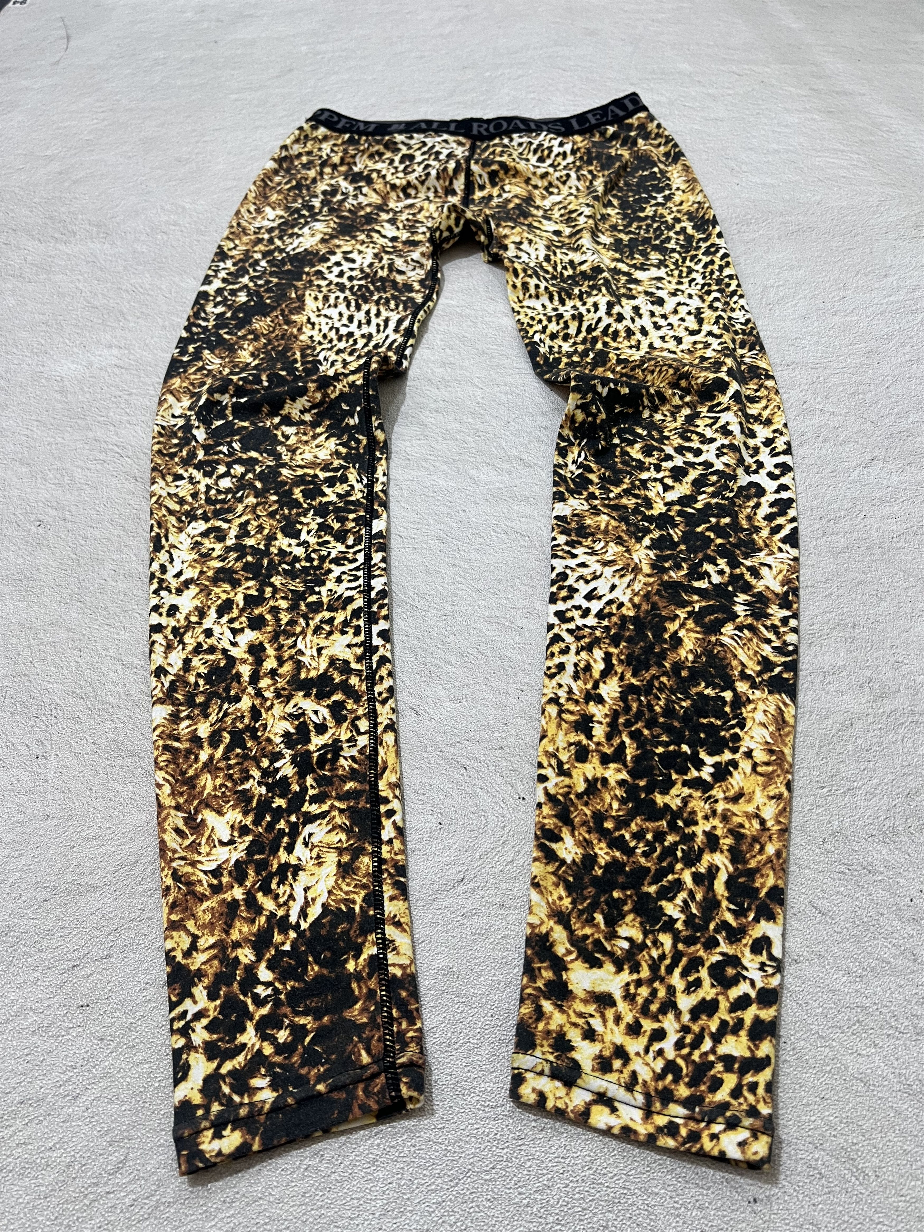 PPFM 2000s Ppfm Japanese Leopard Skin Stretch Pants y2k Lgb Ifsix Size US 35 - 1 Thumbnail
