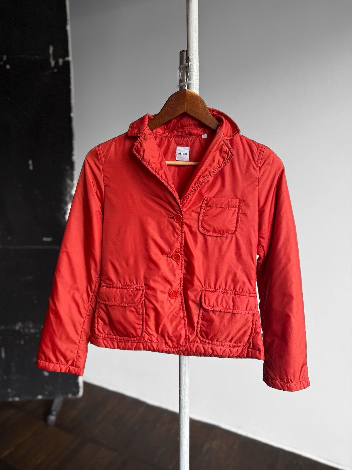 Aspesi Aspesi Womens Red Thermore Insulated Long Sleeve Jacket Size S / US 4 / IT 40 - 1 Thumbnail