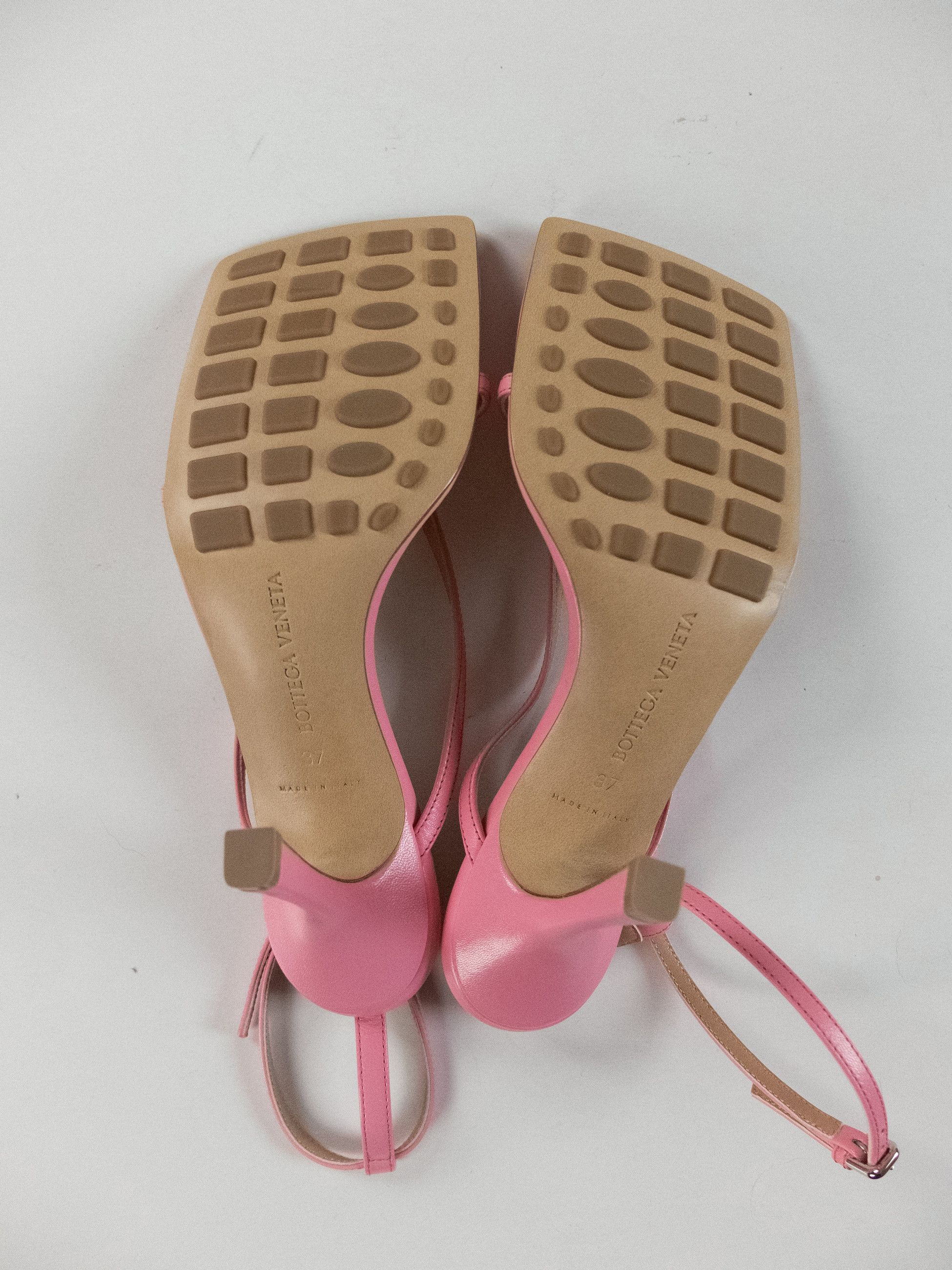 Bottega Veneta BOTTEGA VENETA Stretch blossom pink leather sandals 7 37 q Size US 7 / IT 37 - 8 Thumbnail