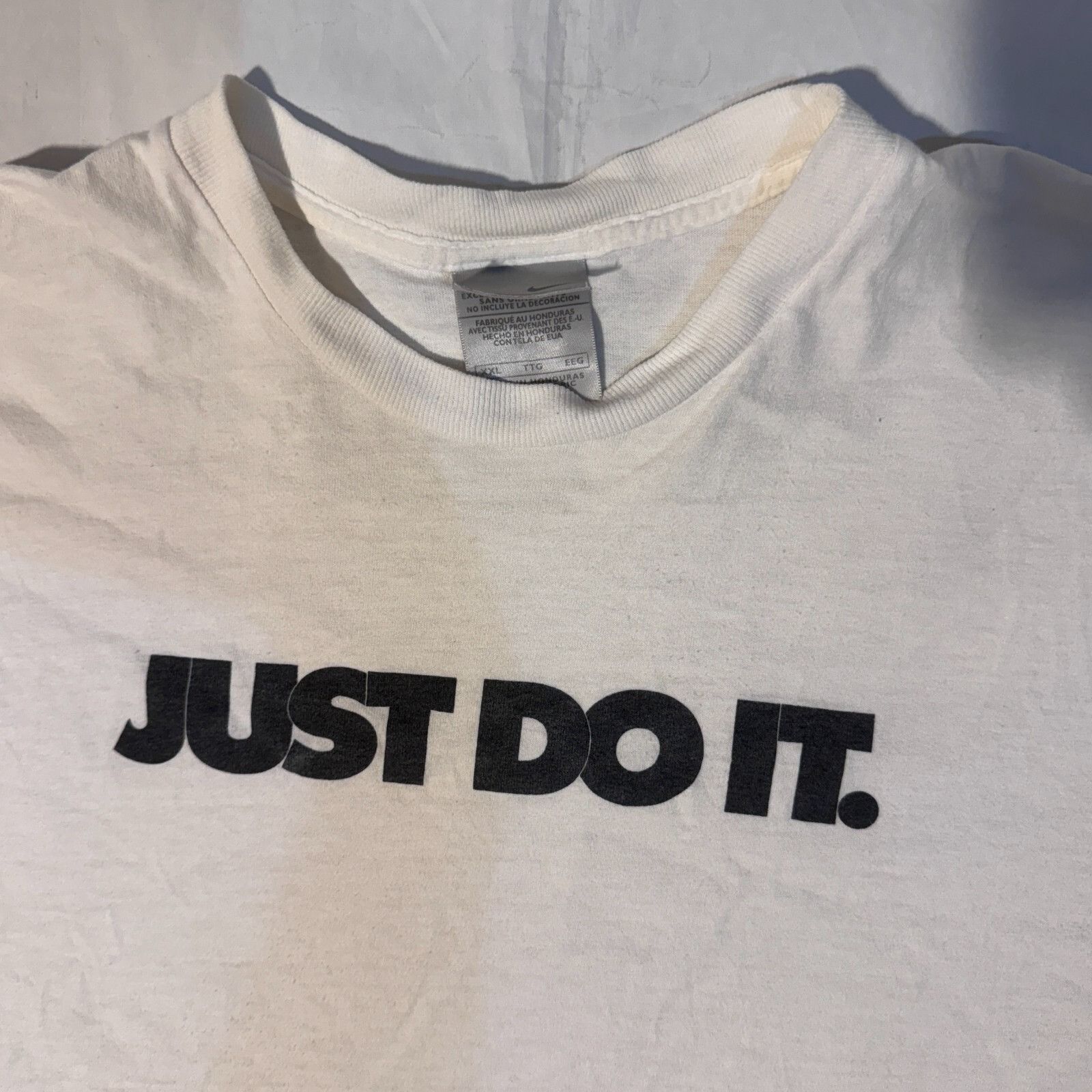 Nike Vintage Y2K Nike JUST DO IT Tshirt - 2XL White Short Sleeve Size US XXL / EU 58 / 5 - 2 Thumbnail